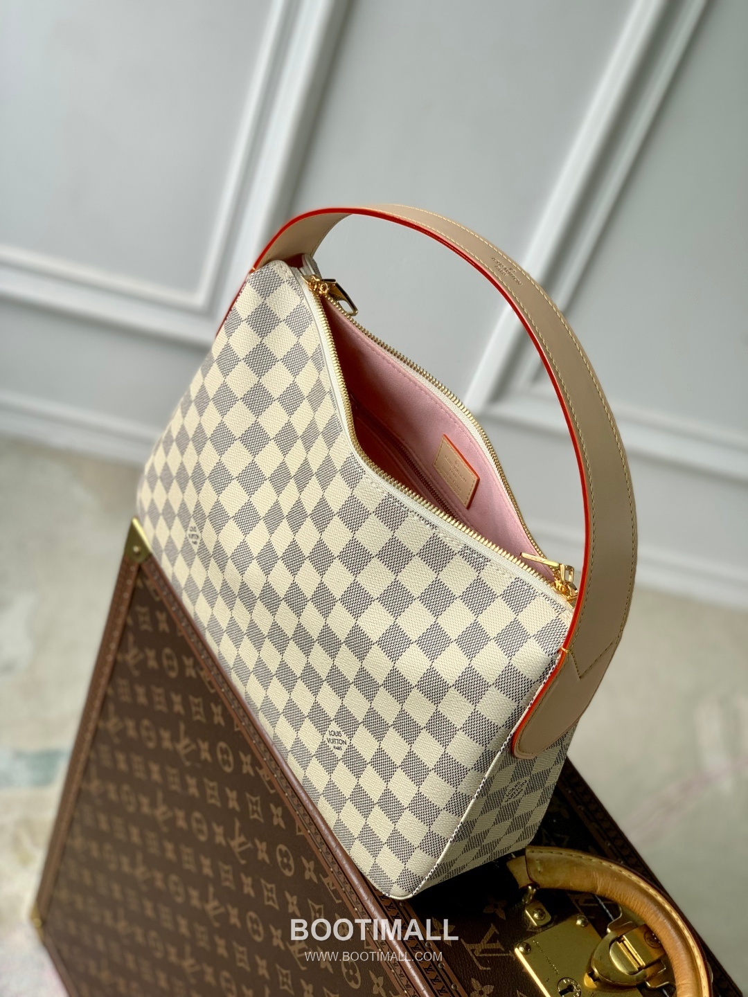Louis Vuitton Slouchy PM N00116 Damier Azur Coated Canvas Shoulder Bag 루이비통 슬라우치 PM 다미에 아주르 코팅 캔버스 숄더백 33cm 9