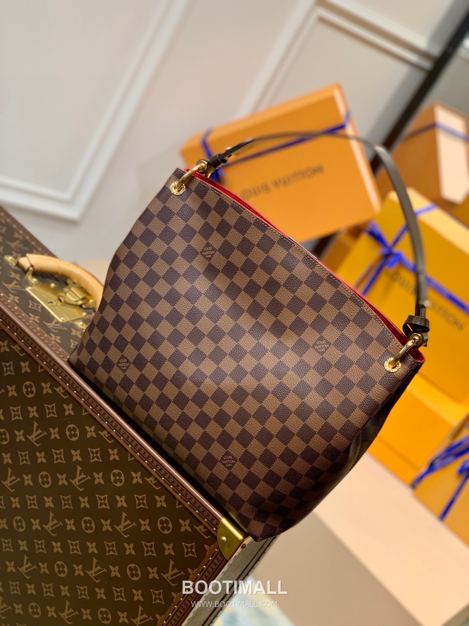 Louis Vuitton Graceful PM N44044 Damier Ebene Coated Canvas Shoulder Bag 루이비통 그레이스풀 PM 다미에 에벤 코팅 캔버스 숄더백 35cm 2