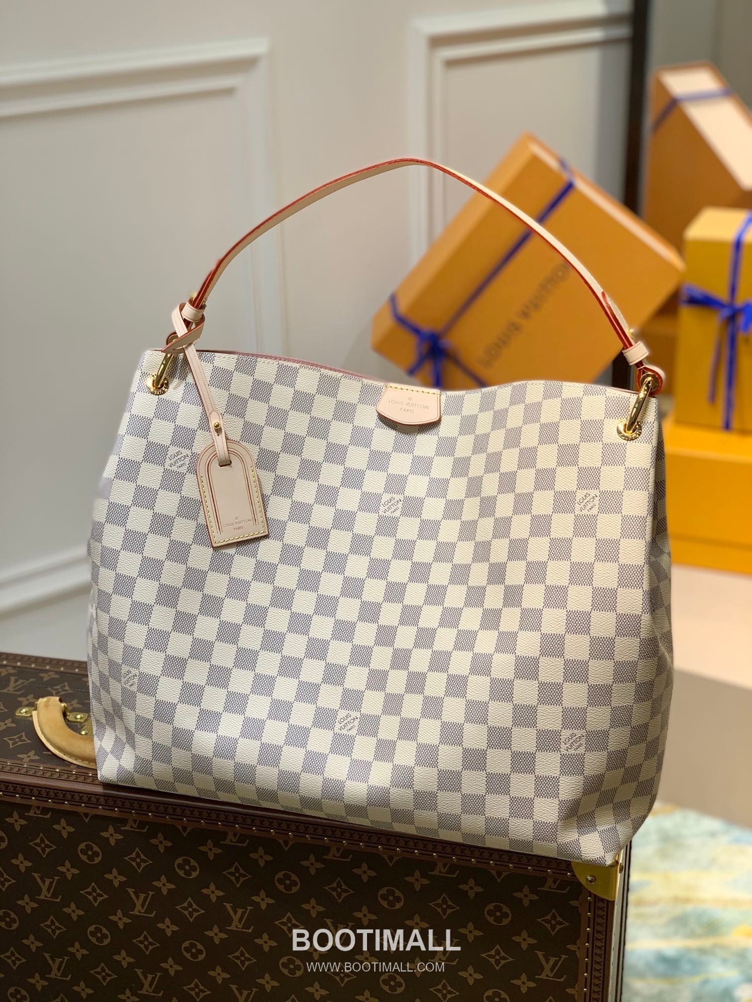 Louis Vuitton Neverfull GM N42233 Damier Azur Coated Canvas Shoulder Bag 루이비통 네버풀 GM 다미에 아주르 코팅 캔버스 숄더백 41cm 1