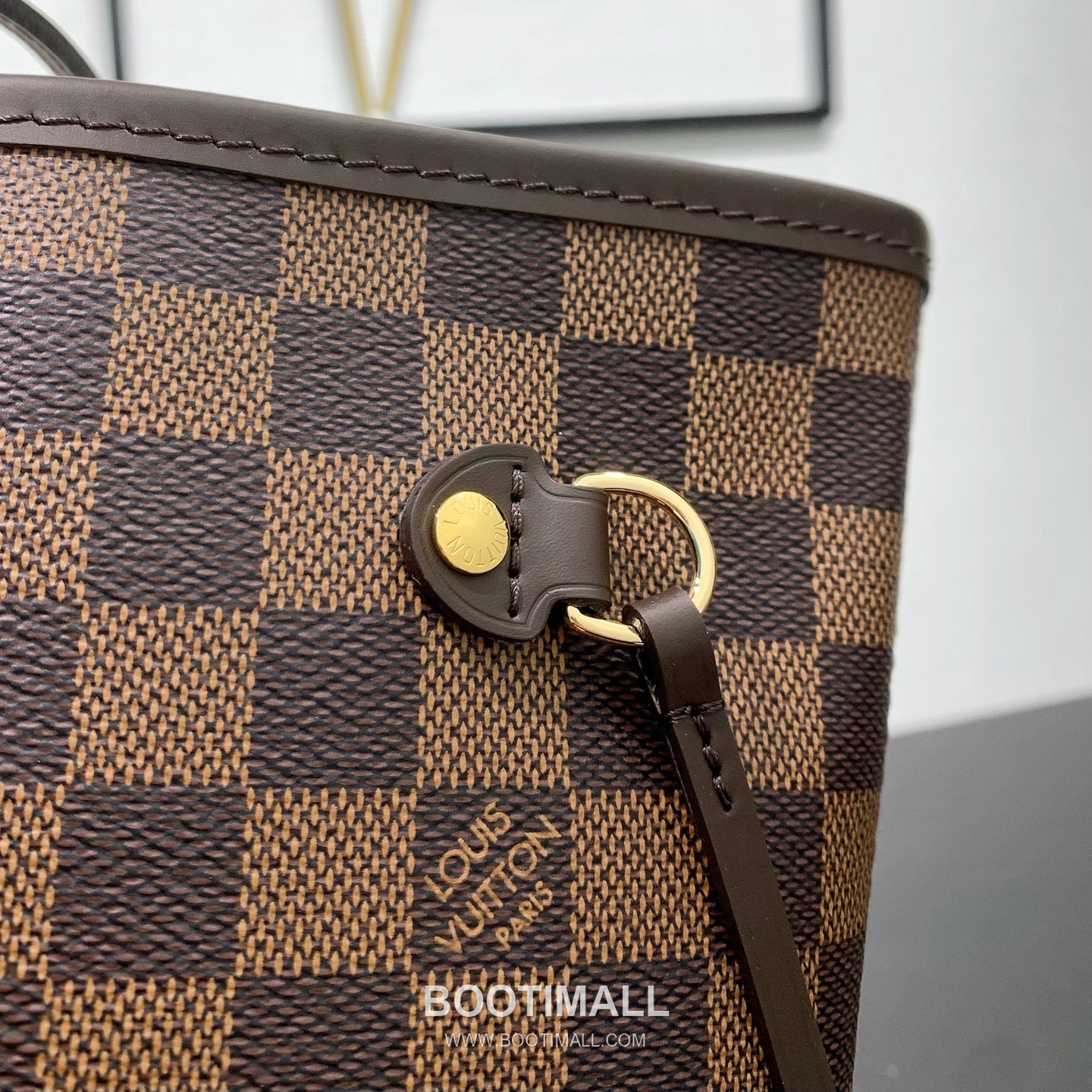 Louis Vuitton Neverfull MM N40599 Damier Ebene Coated Canvas Shoulder Bag 루이비통 네버풀 MM 다미에 에벤 코팅 캔버스 숄더백 31cm 12