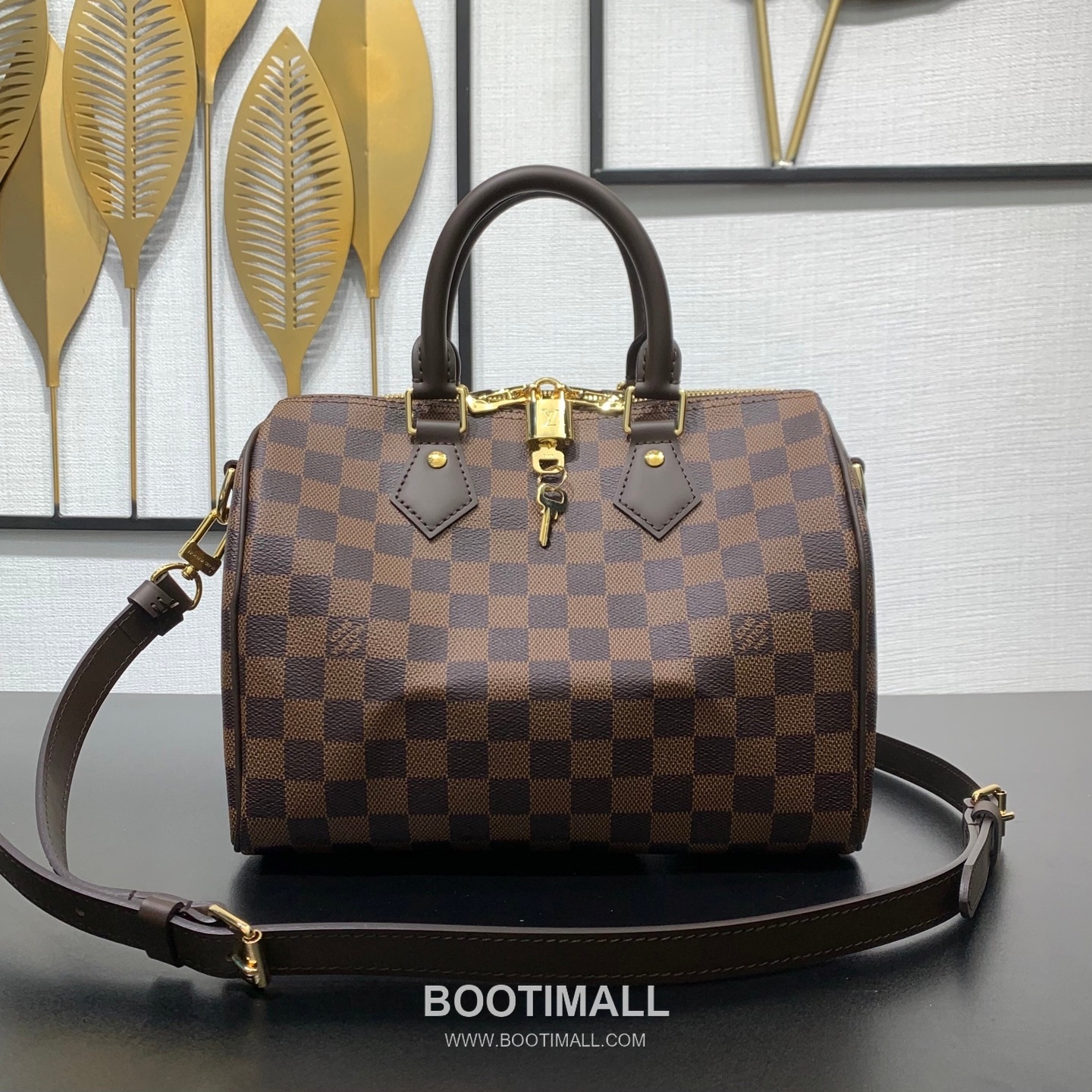 Louis Vuitton Speedy Bandoulière 25 N40575 Damier Ebene Coated Canvas Shoulder Bag 루이비통 스피디 반둘리에 25 다미에 에벤 코팅 캔버스 숄더백 25cm 1