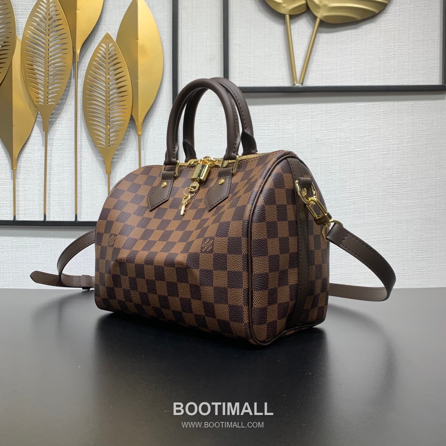 Louis Vuitton Speedy Bandoulière 25 N40575 Damier Ebene Coated Canvas Shoulder Bag 루이비통 스피디 반둘리에 25 다미에 에벤 코팅 캔버스 숄더백 25cm 3
