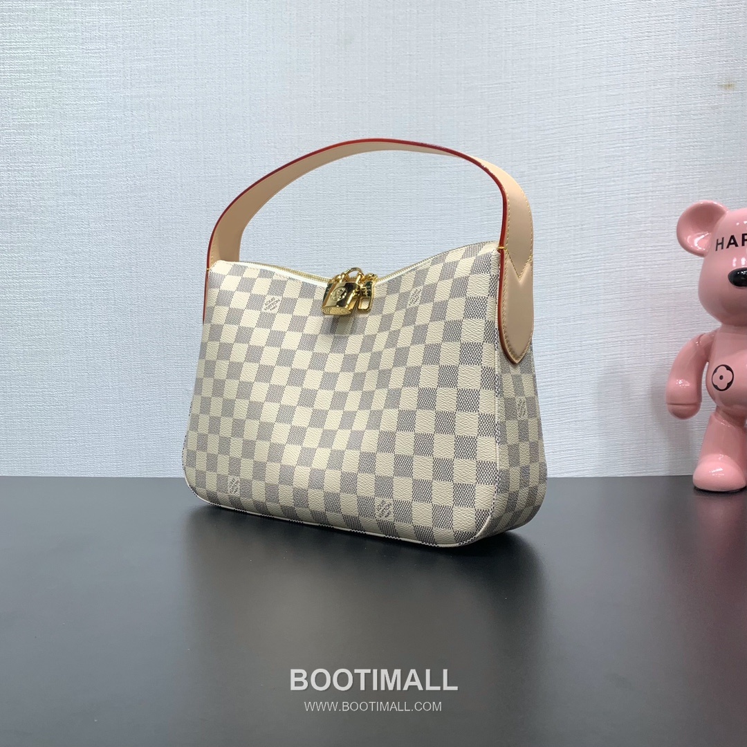 Louis Vuitton Slouchy PM M00116 Damier Azur Coated Canvas Shoulder Bag 루이비통 슬라우치 PM 다미에 아주르 코팅 캔버스 숄더백 33cm 2