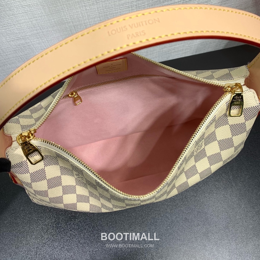 Louis Vuitton Slouchy PM M00116 Damier Azur Coated Canvas Shoulder Bag 루이비통 슬라우치 PM 다미에 아주르 코팅 캔버스 숄더백 33cm 4