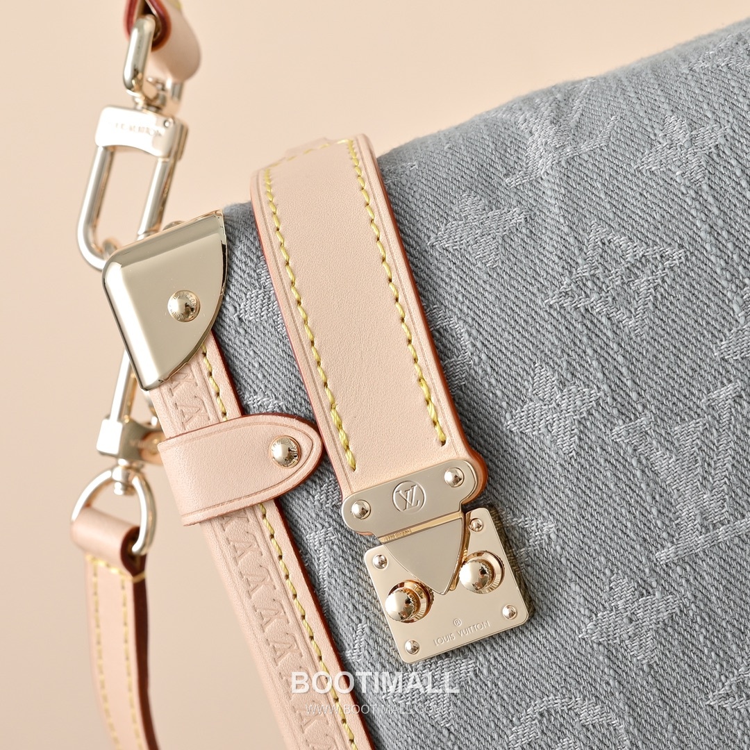 Louis Vuitton Side Trunk MM M13285 Monogram Denim Canvas Shoulder Bag 루이비통 사이드 트렁크 MM 모노그램 데님 캔버스 숄더백 23.5cm 4
