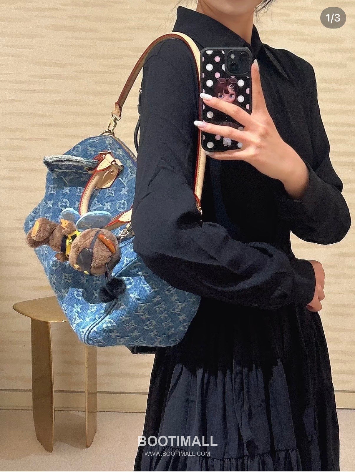 Louis Vuitton Speedy Soft 30 M14430 Monogram Denim Canvas Shoulder Bag 루이비통 스피디 소프트 30 모노그램 데님 캔버스 숄더백 30cm 1