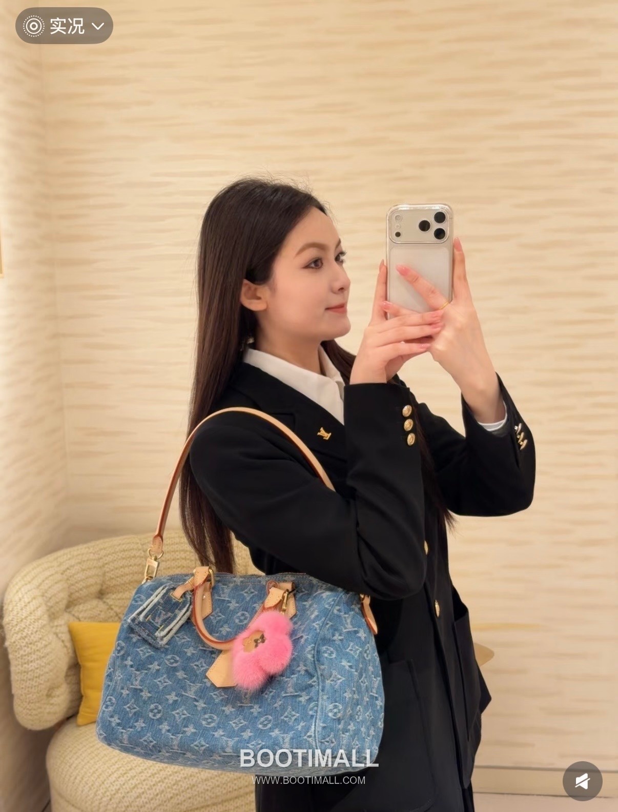 Louis Vuitton Speedy Soft 30 M14430 Monogram Denim Canvas Shoulder Bag 루이비통 스피디 소프트 30 모노그램 데님 캔버스 숄더백 30cm 6