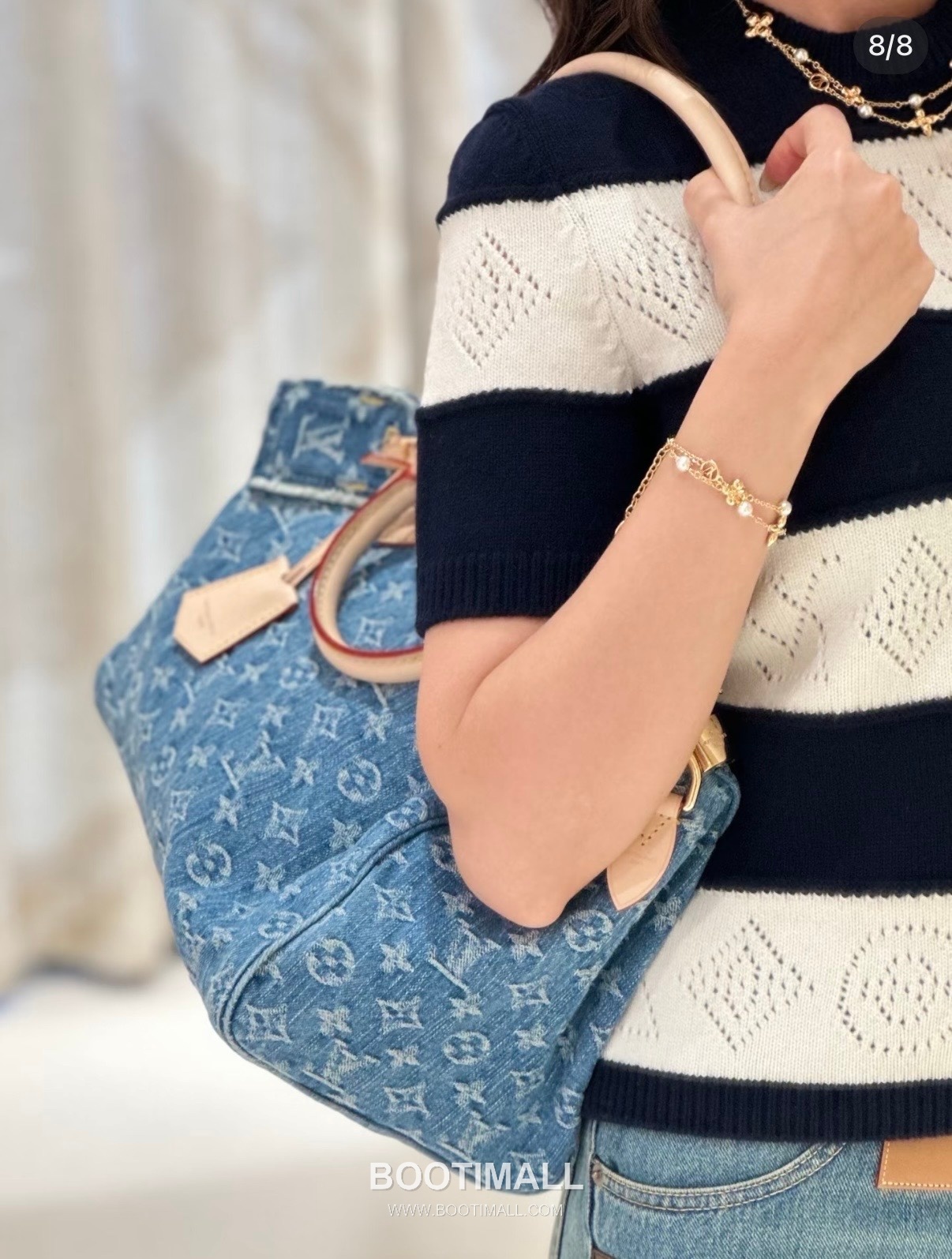 Louis Vuitton Speedy Soft 30 M14430 Monogram Denim Canvas Shoulder Bag 루이비통 스피디 소프트 30 모노그램 데님 캔버스 숄더백 30cm 8