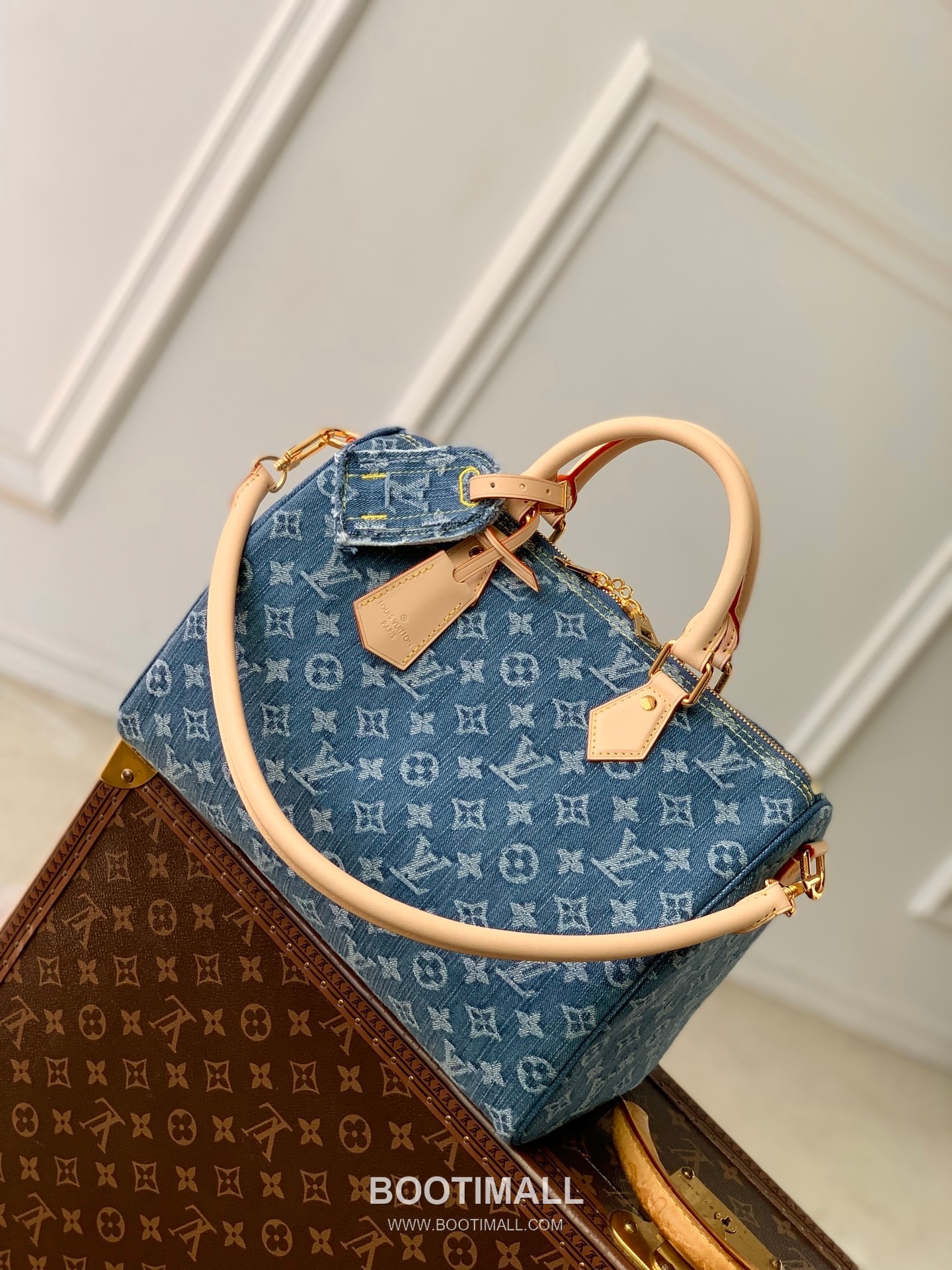 Louis Vuitton Speedy Soft 30 M14430 Monogram Denim Canvas Shoulder Bag 루이비통 스피디 소프트 30 모노그램 데님 캔버스 숄더백 30cm 10