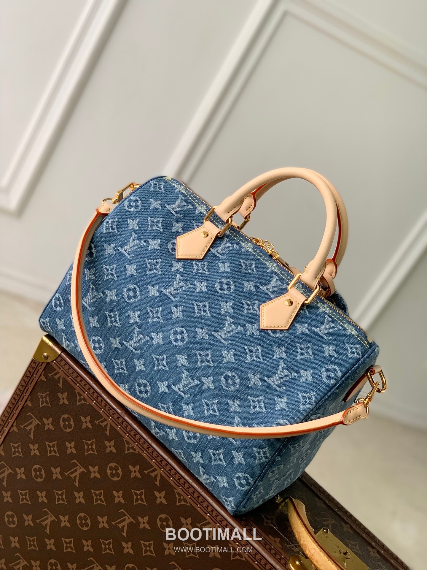 Louis Vuitton Speedy Soft 30 M14430 Monogram Denim Canvas Shoulder Bag 루이비통 스피디 소프트 30 모노그램 데님 캔버스 숄더백 30cm 12