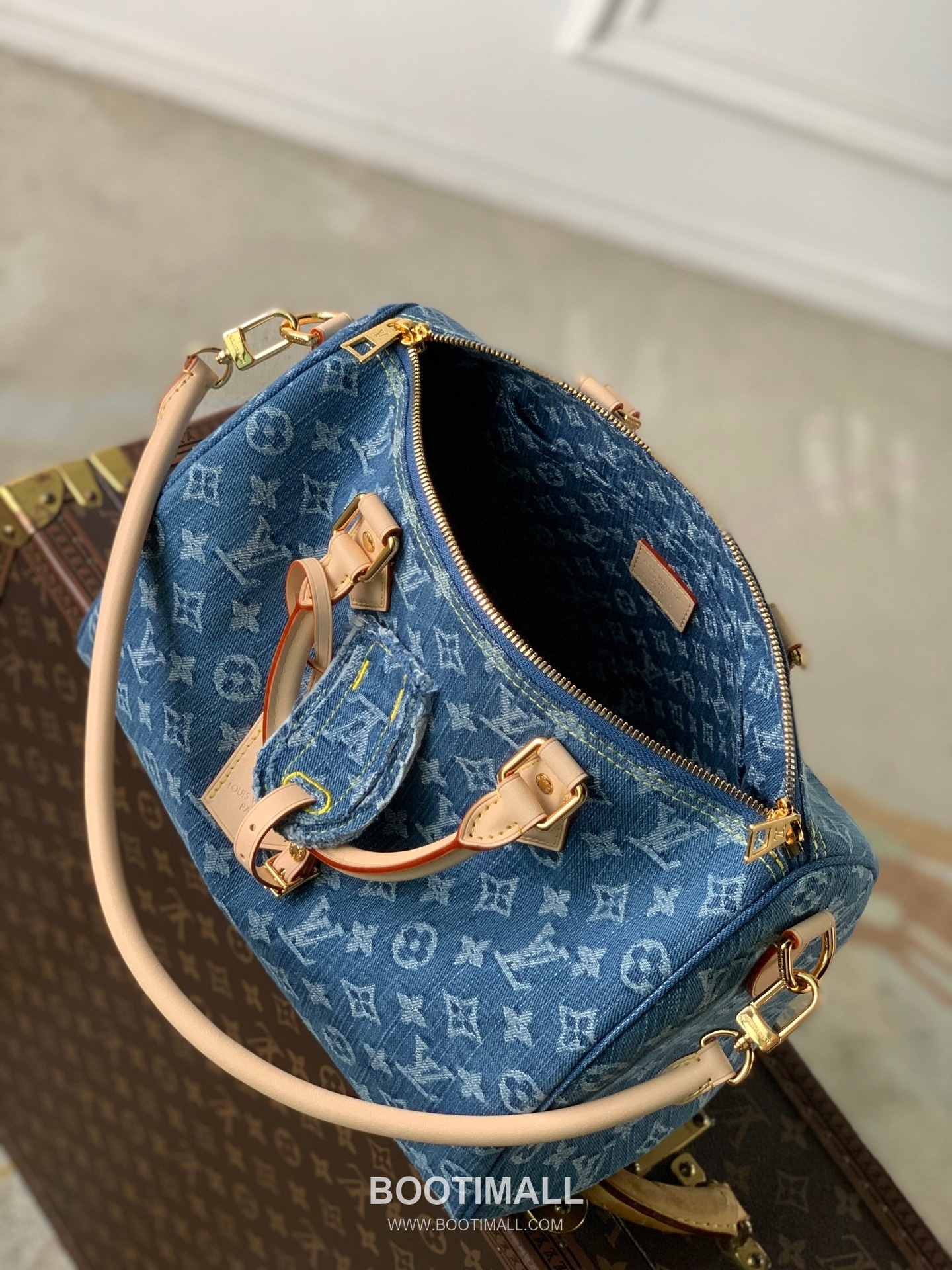 Louis Vuitton Speedy Soft 30 M14430 Monogram Denim Canvas Shoulder Bag 루이비통 스피디 소프트 30 모노그램 데님 캔버스 숄더백 30cm 20