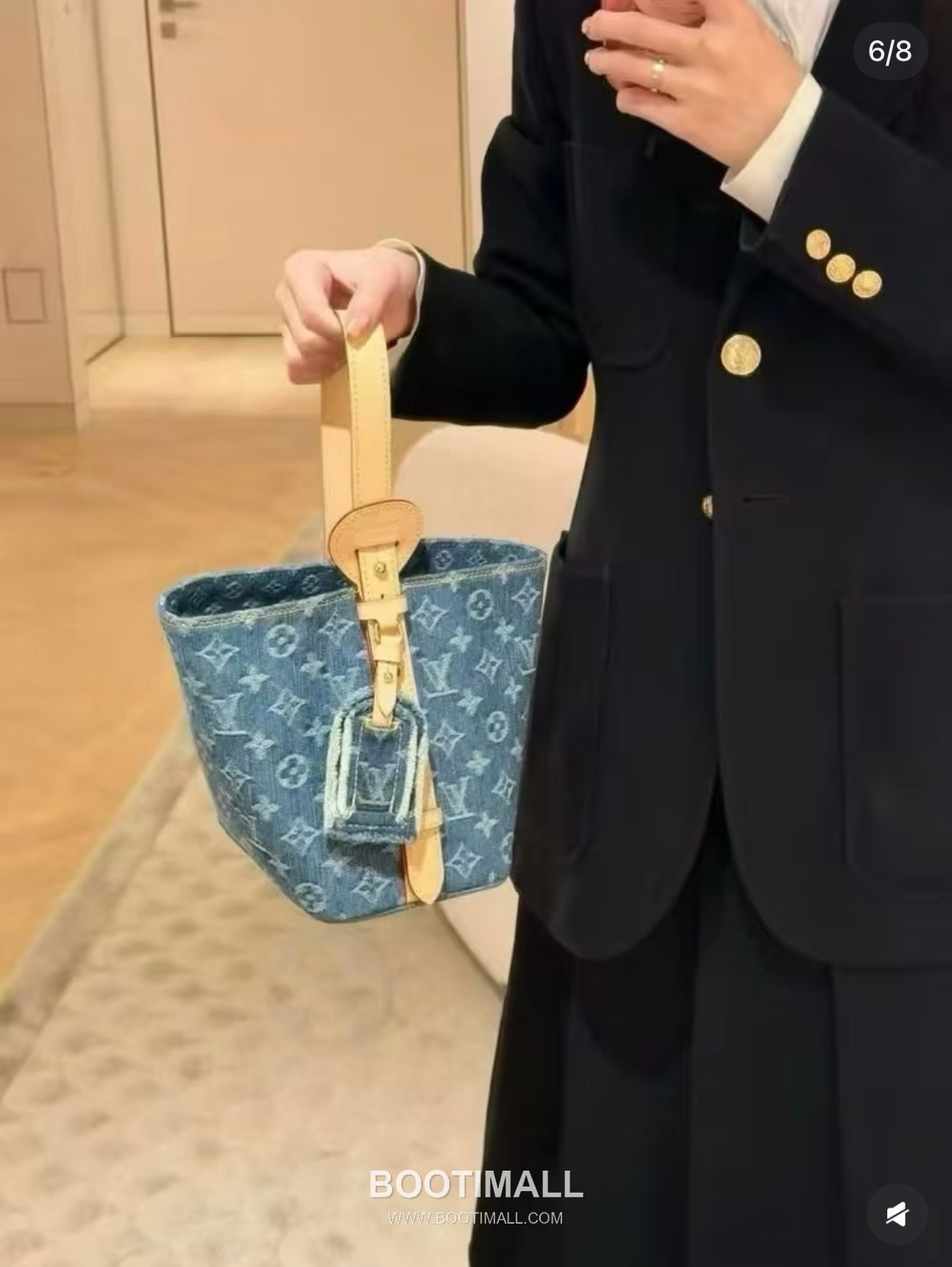 Louis Vuitton All In BB M28107 Monogram Denim Canvas Bucket Bag 루이비통 올 인 BB 모노그램 데님 캔버스 버킷백 16cm 2