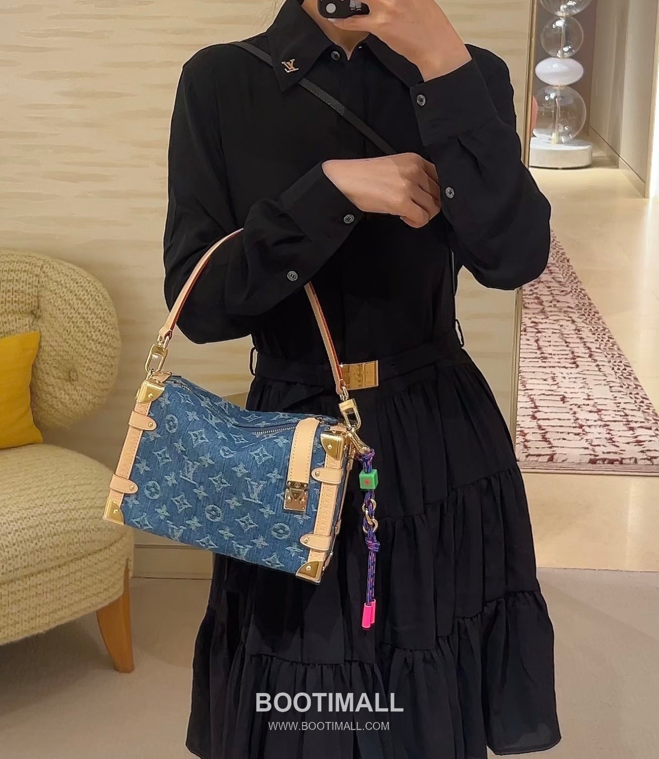 Louis Vuitton Side Trunk MM M27450 Monogram Denim Canvas Shoulder Bag 루이비통 사이드 트렁크 MM 모노그램 데님 캔버스 숄더백 23.5cm 5