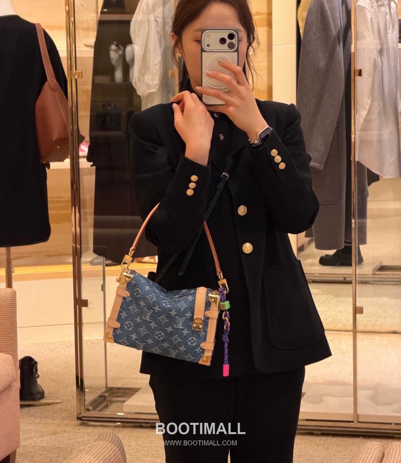 Louis Vuitton Side Trunk MM M27450 Monogram Denim Canvas Shoulder Bag 루이비통 사이드 트렁크 MM 모노그램 데님 캔버스 숄더백 23.5cm 6