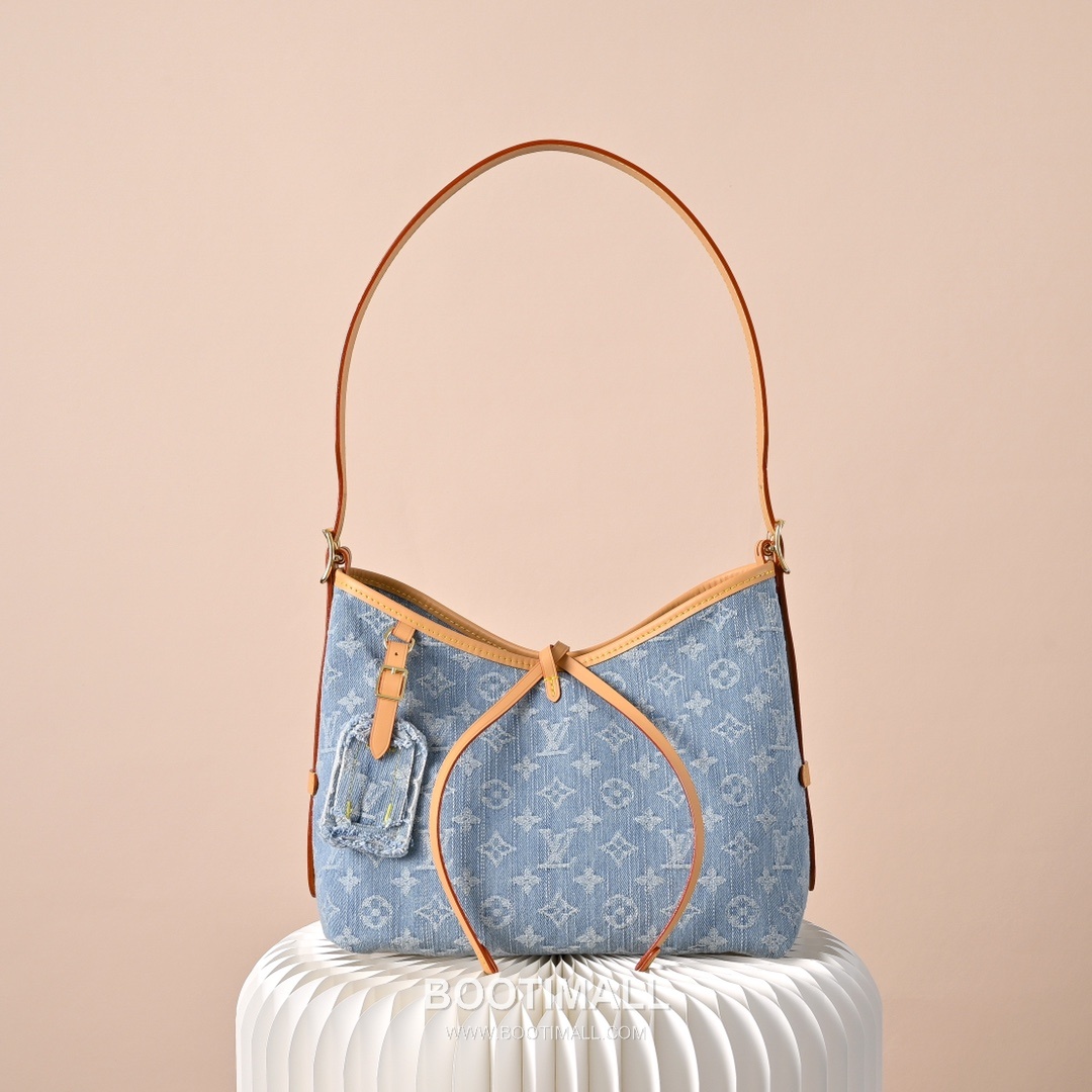Louis Vuitton Carryall MM M11462 Monogram Denim Canvas Shoulder Bag 루이비통 캐리올 MM 모노그램 데님 캔버스 숄더백 29cm 2