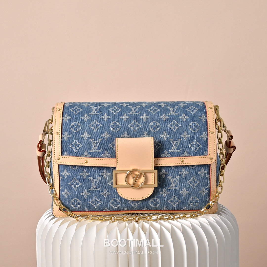 Louis Vuitton Dauphine Soft GM M13319 Monogram Denim Canvas Shoulder Bag 루이비통 도핀 소프트 GM 모노그램 데님 캔버스 숄더백 28cm 1