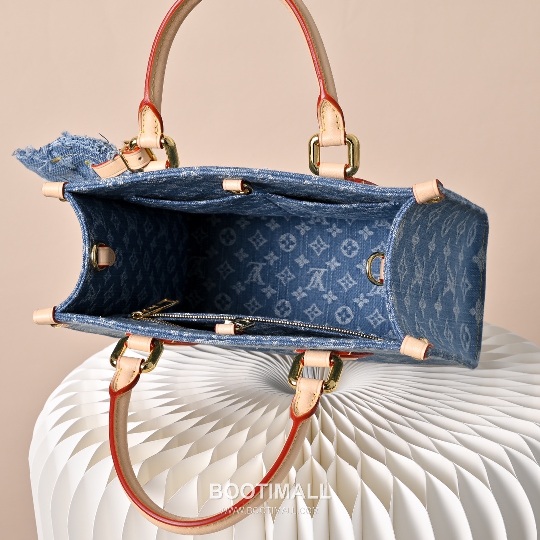 Louis Vuitton OnTheGo PM M14633 Monogram Denim Canvas Shoulder Bag 루이비통 온더고 PM 모노그램 데님 캔버스 숄더백 25cm 7