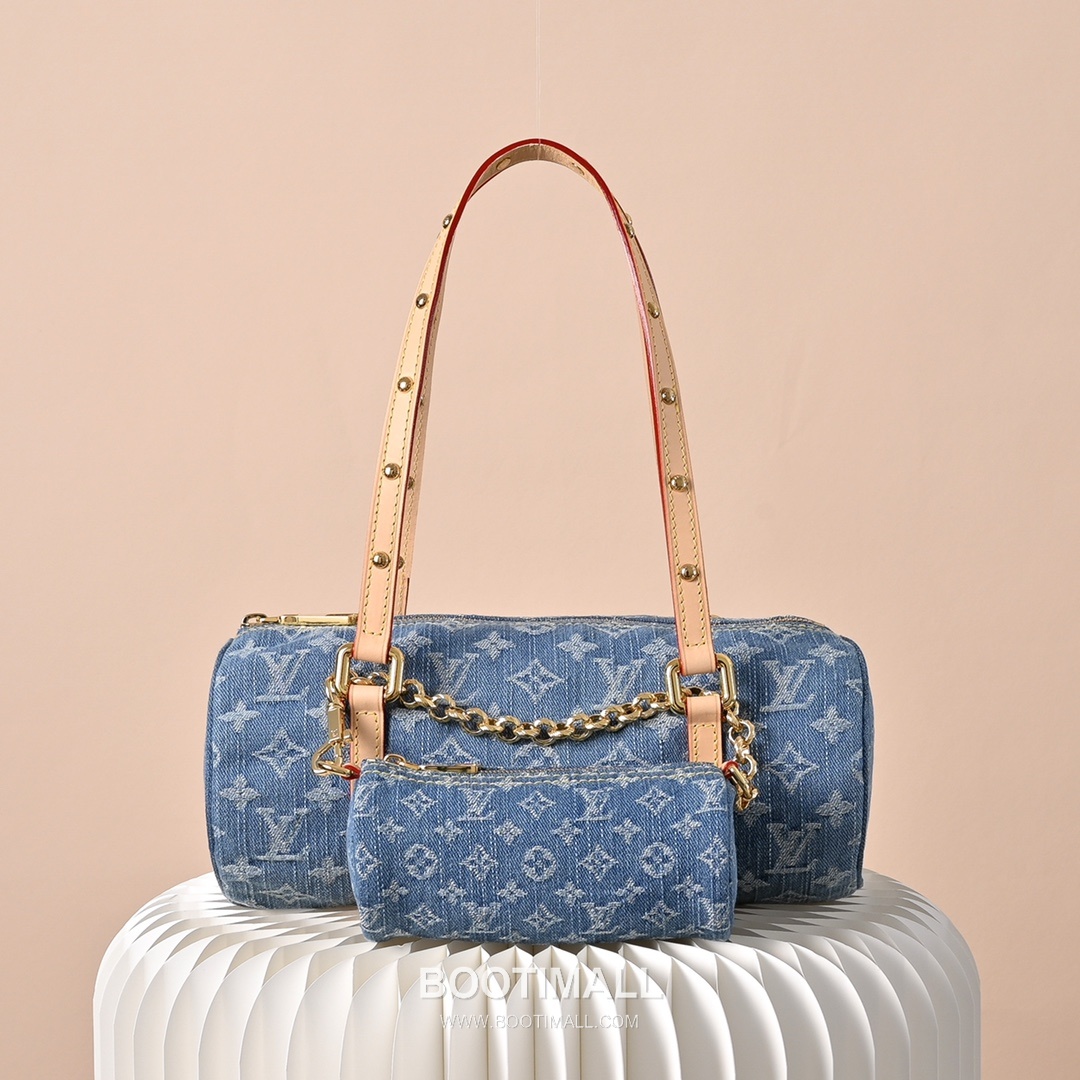 Louis Vuitton Papillon Denim Bleu M46830 Monogram Denim Canvas Shoulder Bag 루이비통 파필론 데님 블루 모노그램 데님 캔버스 숄더백 27cm 1