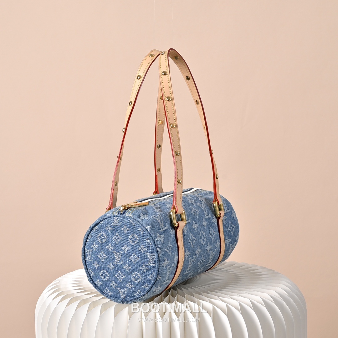 Louis Vuitton Papillon Denim Bleu M46830 Monogram Denim Canvas Shoulder Bag 루이비통 파필론 데님 블루 모노그램 데님 캔버스 숄더백 27cm 2