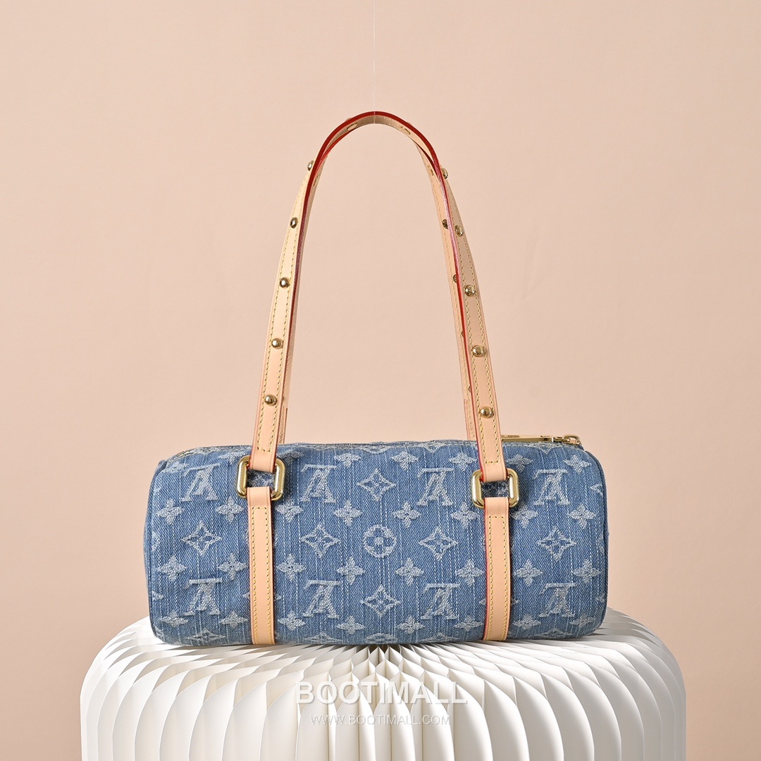 Louis Vuitton Papillon Denim Bleu M46830 Monogram Denim Canvas Shoulder Bag 루이비통 파필론 데님 블루 모노그램 데님 캔버스 숄더백 27cm 3