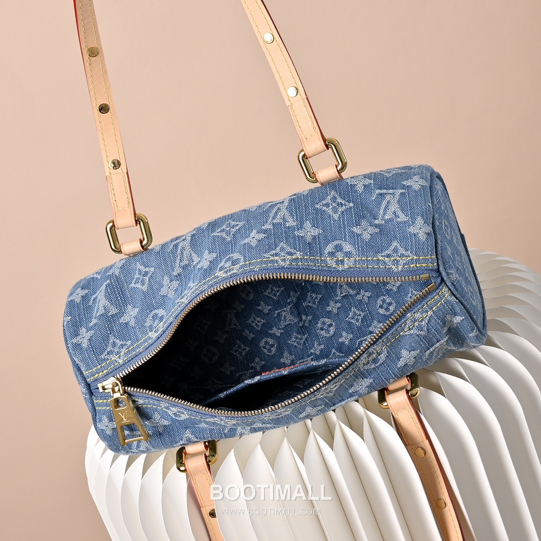 Louis Vuitton Papillon Denim Bleu M46830 Monogram Denim Canvas Shoulder Bag 루이비통 파필론 데님 블루 모노그램 데님 캔버스 숄더백 27cm 7