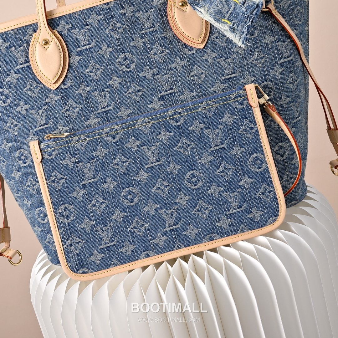 Louis Vuitton Neverfull MM M13192 Monogram Denim Canvas Shoulder Bag 루이비통 네버풀 MM 모노그램 데님 캔버스 숄더백 31cm 6