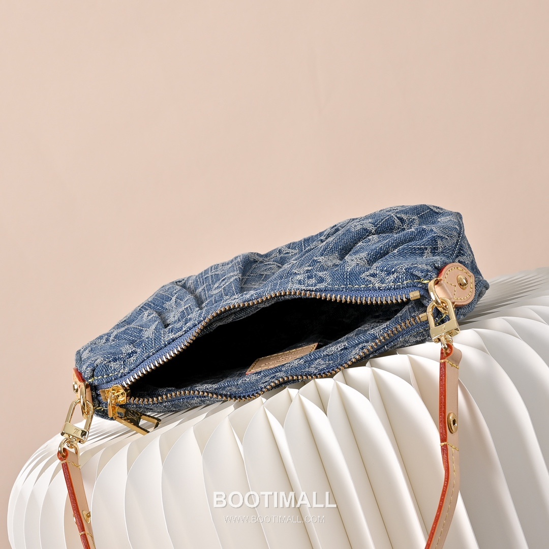 Louis Vuitton Pochette Valley M13571 Monogram Denim Canvas Shoulder Bag 루이비통 포쉐트 밸리 모노그램 데님 캔버스 숄더백 21cm 7