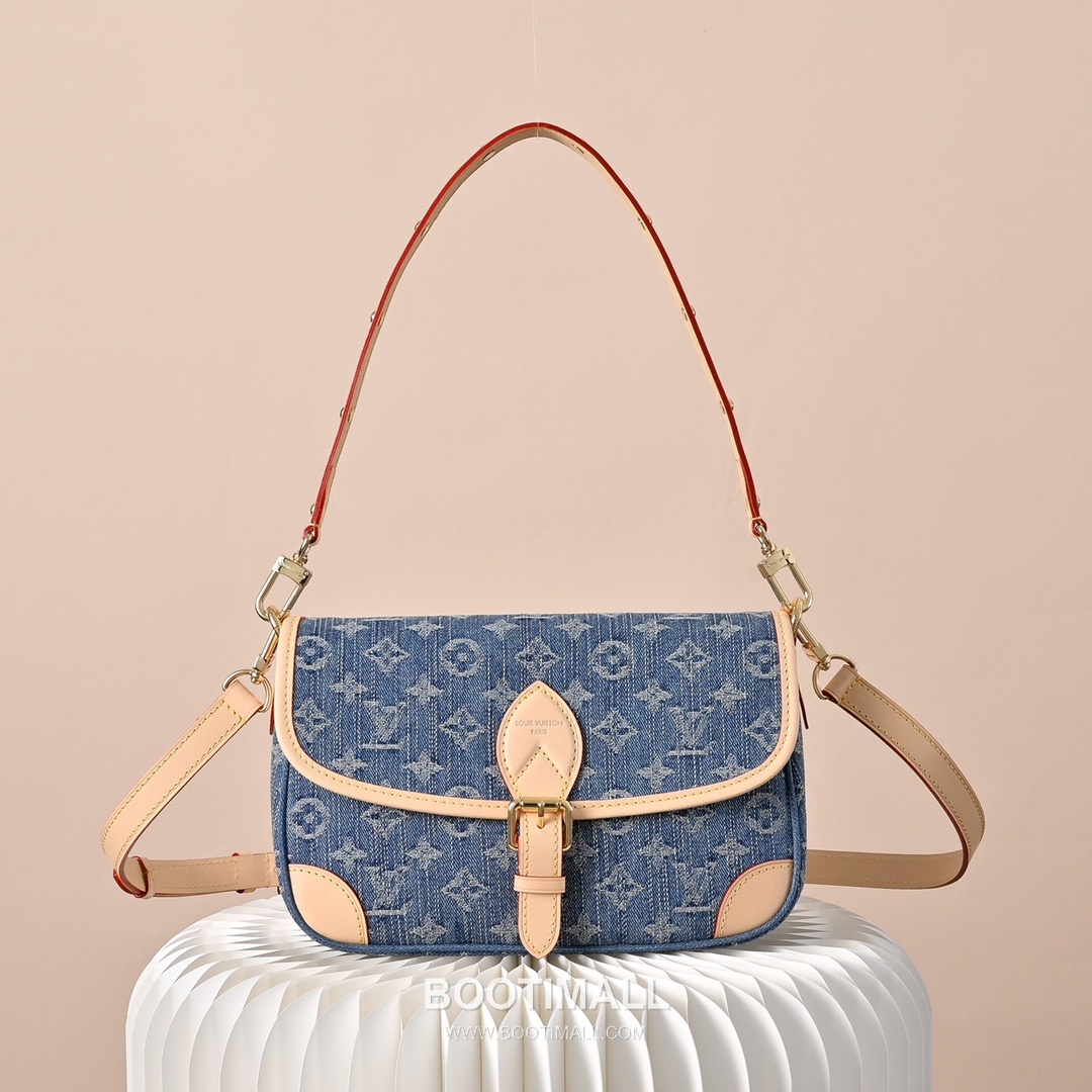 Louis Vuitton Diane M13070 Monogram Denim Canvas Shoulder Bag 루이비통 다이앤 모노그램 데님 캔버스 숄더백 24cm 1