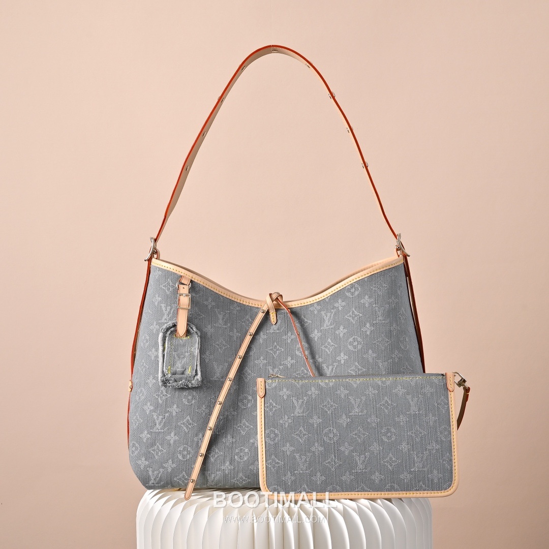 Louis Vuitton Carryall MM M13289 Monogram Denim Canvas Shoulder Bag 루이비통 캐리올 MM 모노그램 데님 캔버스 숄더백 39cm 1