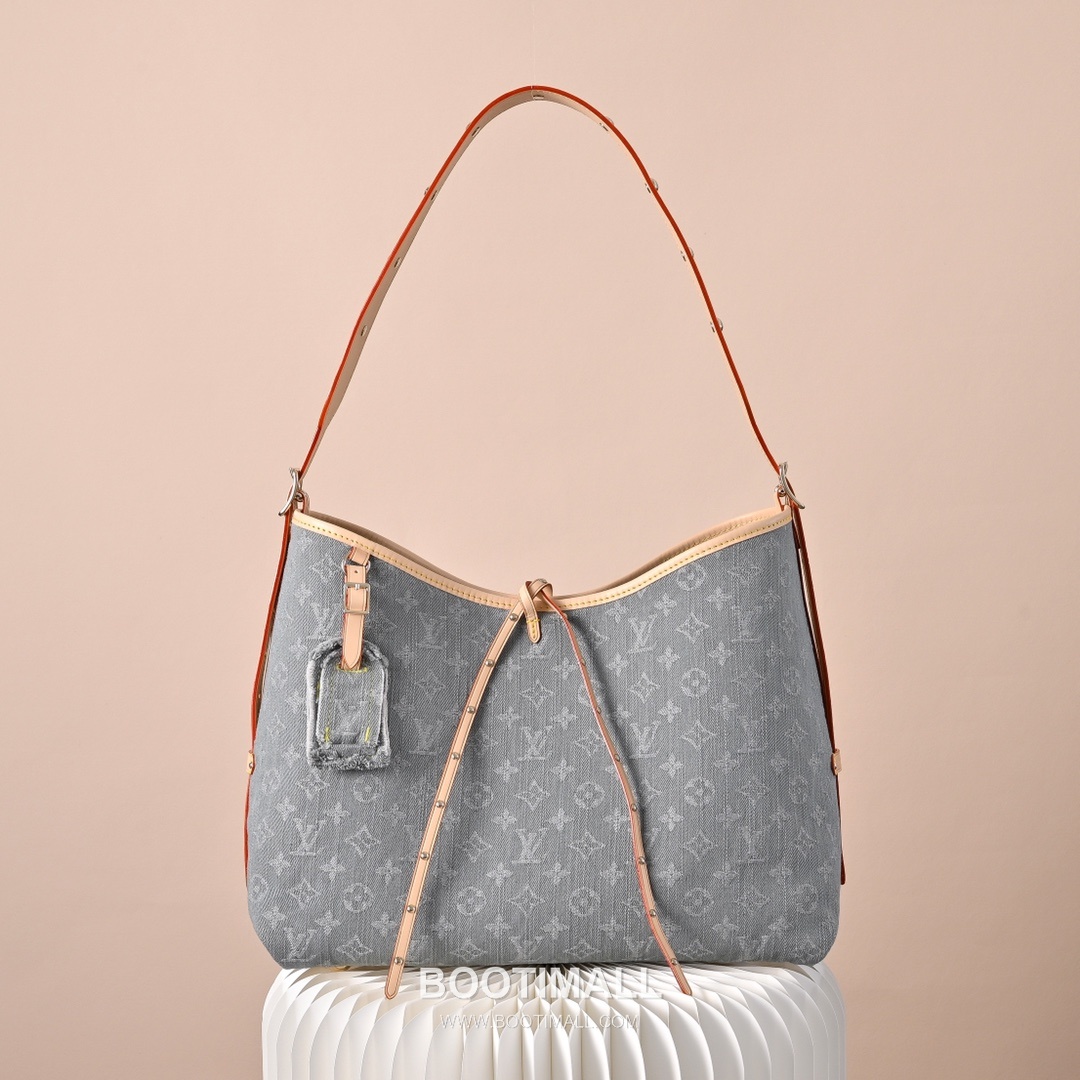 Louis Vuitton Carryall MM M13289 Monogram Denim Canvas Shoulder Bag 루이비통 캐리올 MM 모노그램 데님 캔버스 숄더백 39cm 2