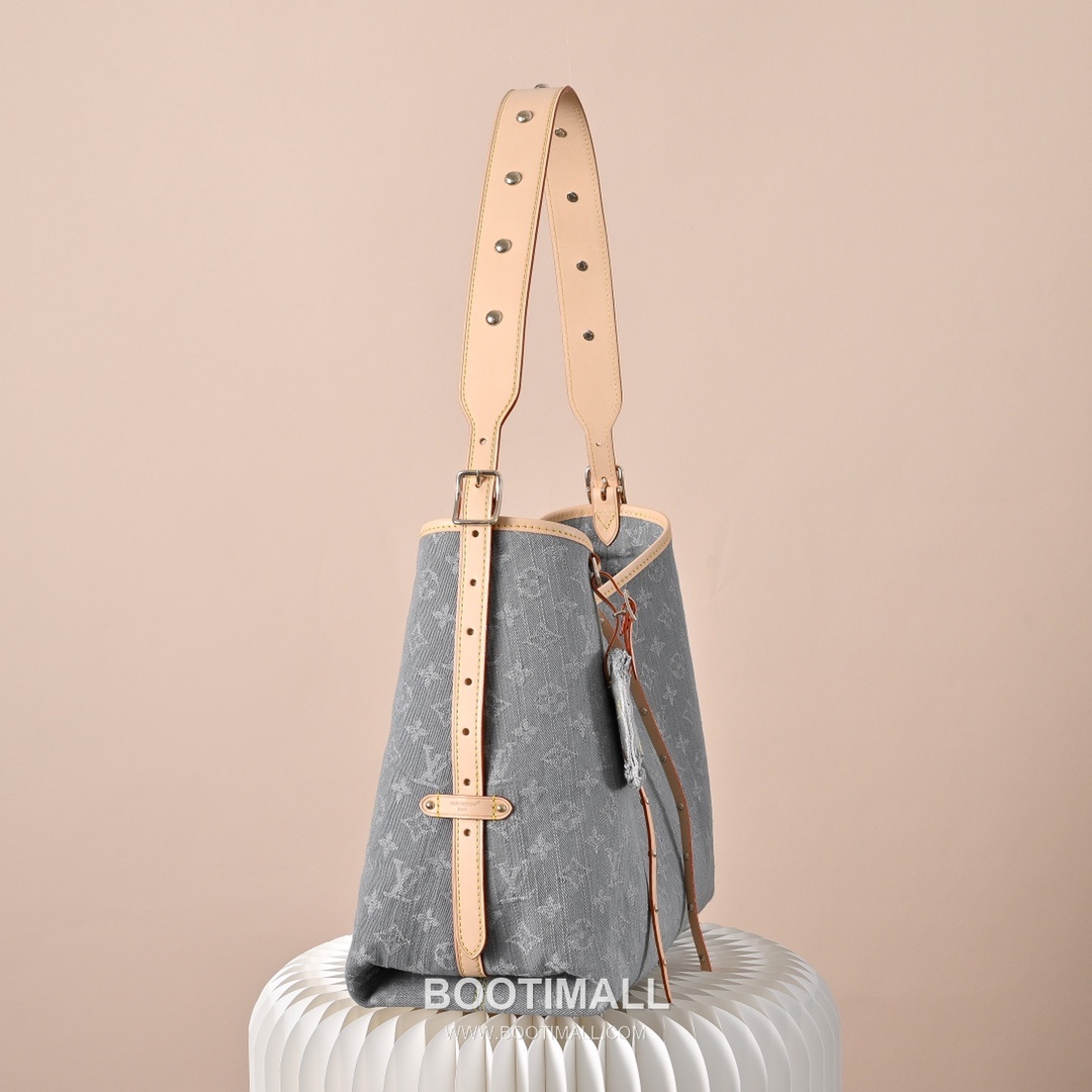 Louis Vuitton Carryall MM M13289 Monogram Denim Canvas Shoulder Bag 루이비통 캐리올 MM 모노그램 데님 캔버스 숄더백 39cm 4