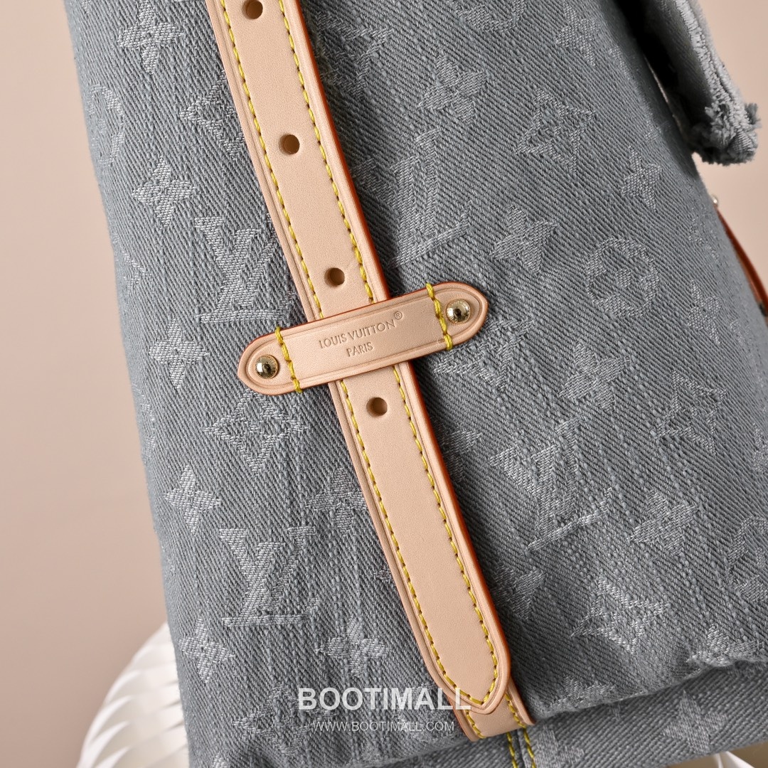 Louis Vuitton Carryall MM M13289 Monogram Denim Canvas Shoulder Bag 루이비통 캐리올 MM 모노그램 데님 캔버스 숄더백 39cm 6