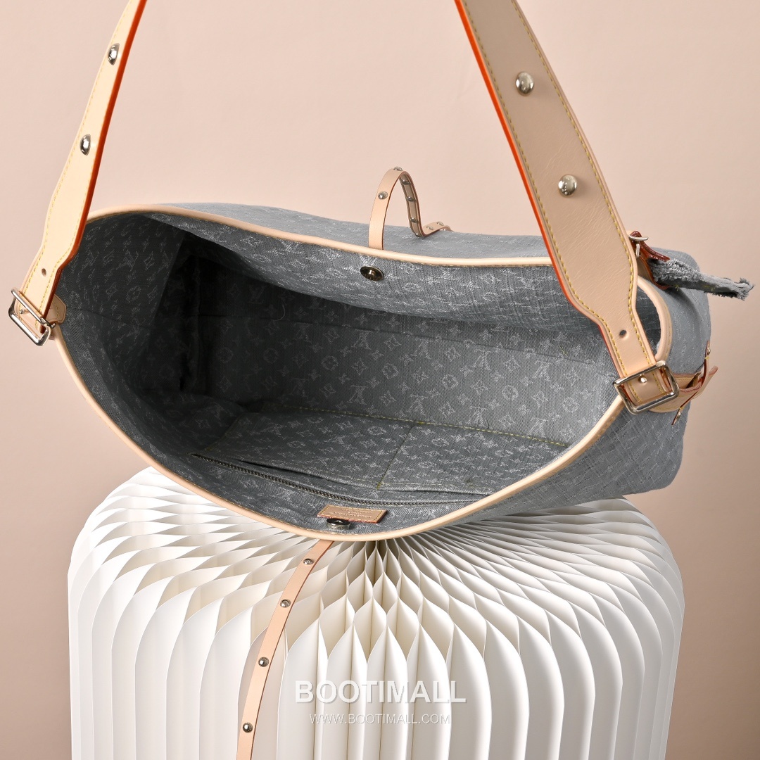 Louis Vuitton Carryall MM M13289 Monogram Denim Canvas Shoulder Bag 루이비통 캐리올 MM 모노그램 데님 캔버스 숄더백 39cm 7