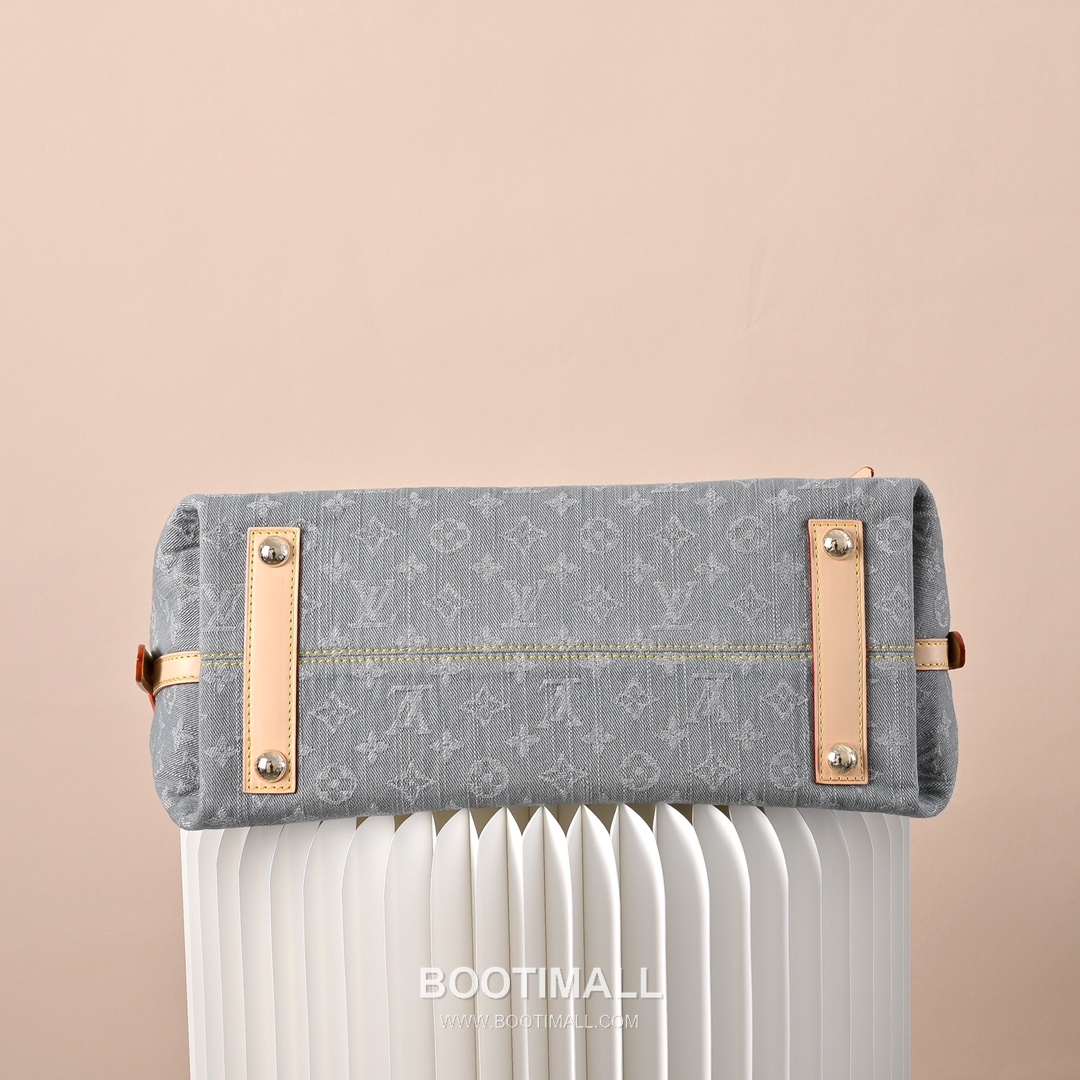 Louis Vuitton Carryall MM M13289 Monogram Denim Canvas Shoulder Bag 루이비통 캐리올 MM 모노그램 데님 캔버스 숄더백 39cm 9