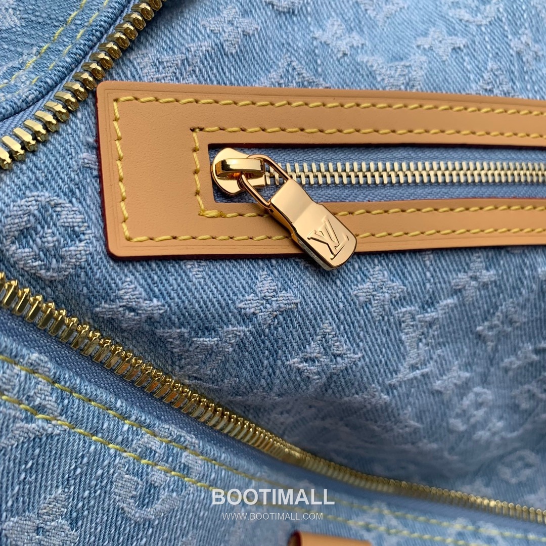 Louis Vuitton Keepall Bandoulière 45 M25334 Monogram Denim Canvas Travel Bag 루이비통 키폴 반둘리에 45 모노그램 데님 캔버스 여행가방 45cm 8
