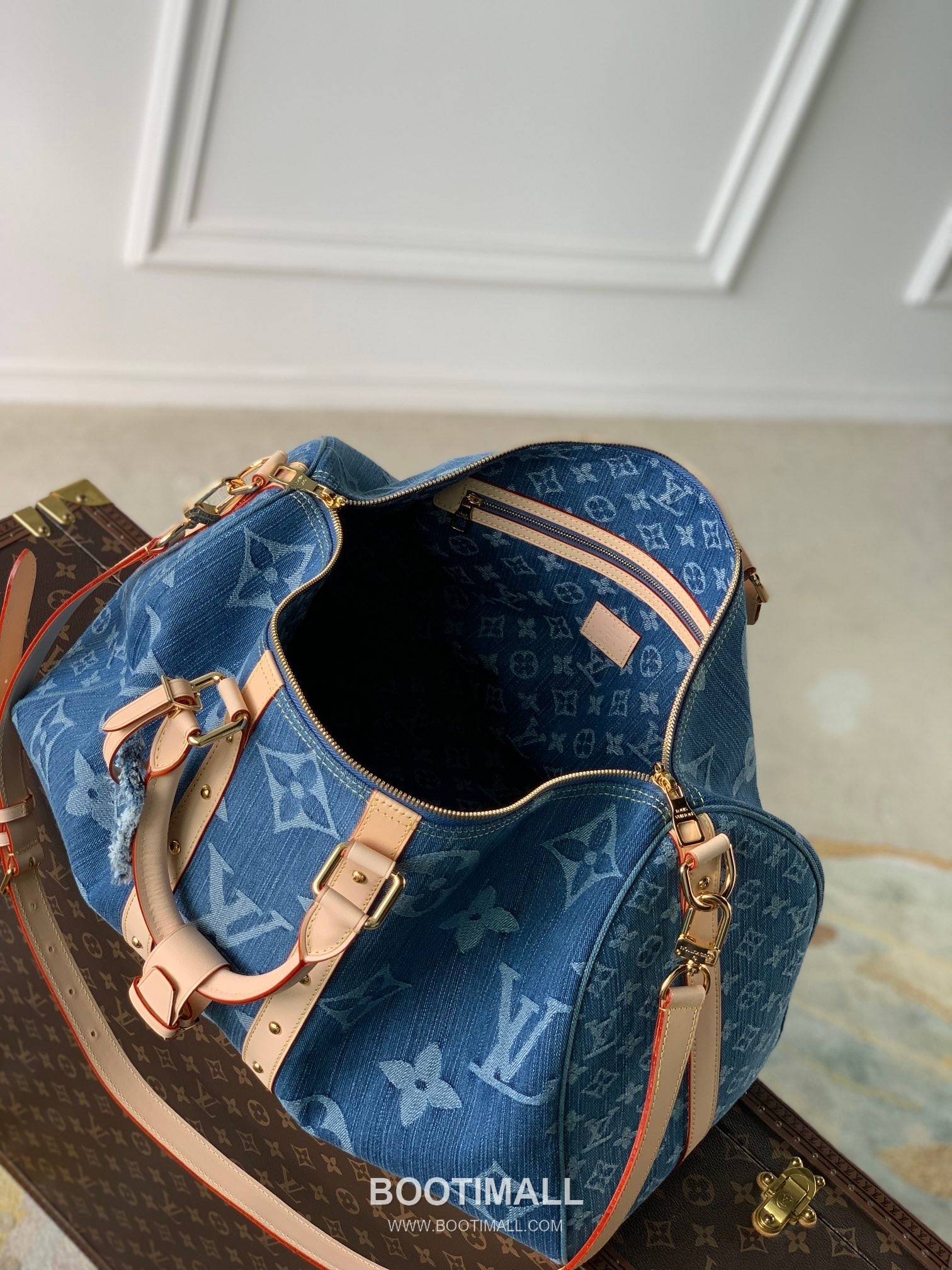 Louis Vuitton Keepall Bandoulière 45 M24315 Monogram Denim Canvas Travel Bag 루이비통 키폴 반둘리에 45 모노그램 데님 캔버스 여행가방 45cm 8