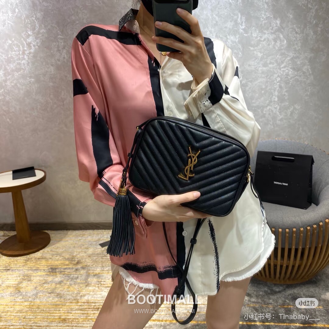 Saint Laurent Lou Camera Bag Calfskin Leather Shoulder Bag 생로랑 루 카메라백 카프스킨 가죽 숄더백 23cm 1