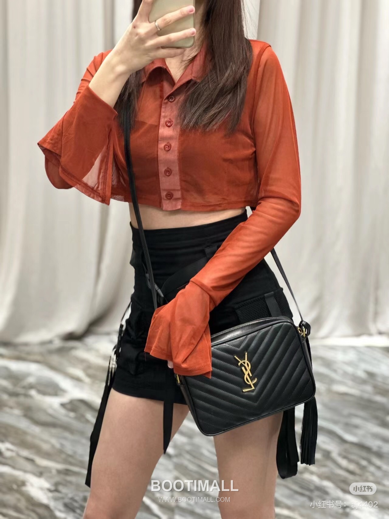 Saint Laurent Lou Camera Bag Calfskin Leather Shoulder Bag 생로랑 루 카메라백 카프스킨 가죽 숄더백 23cm 2