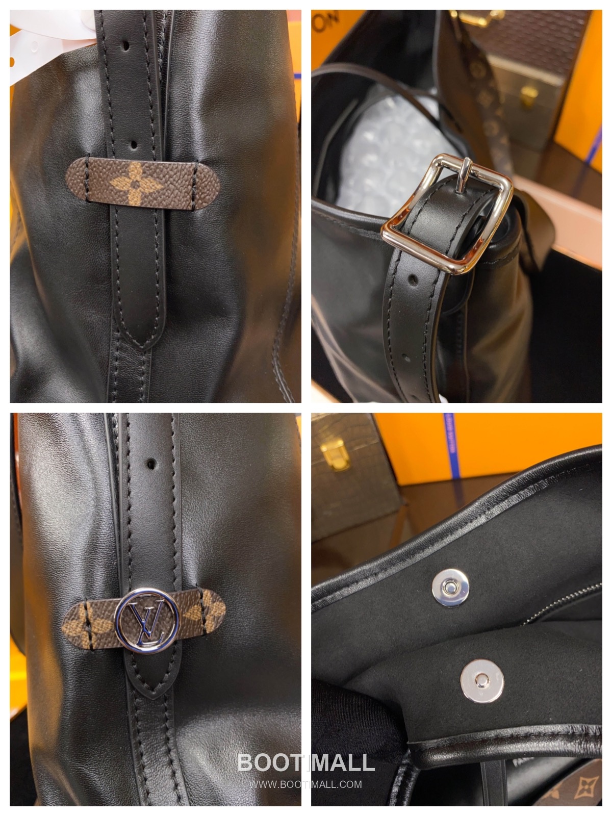 Louis Vuitton CarryAll Dark MM M25143 Lambskin Leather Tote Bag 루이비통 캐리올 다크 MM 램스킨 가죽 토트백 39cm 6