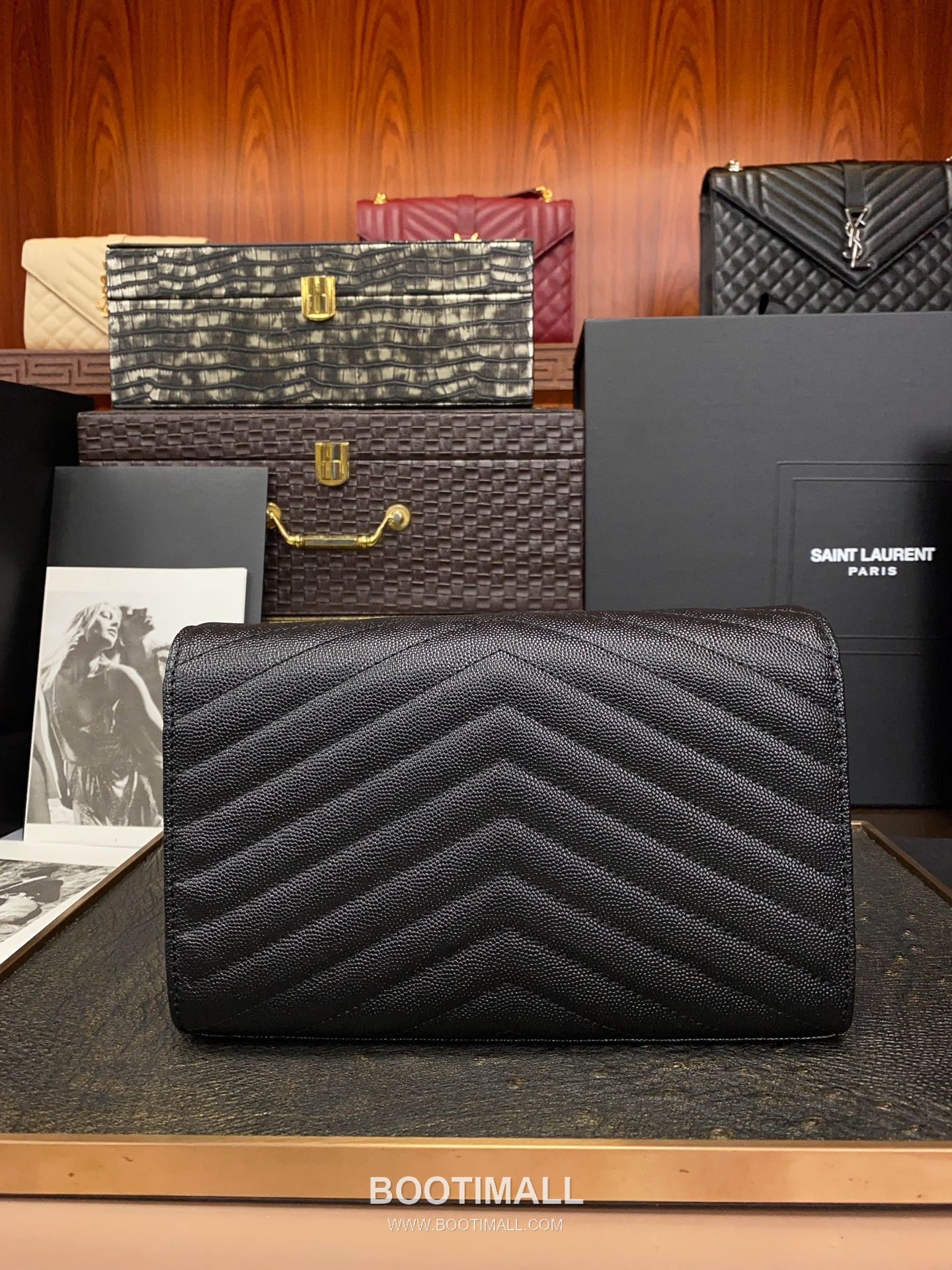 Saint Laurent Chain Wallet 377828 Calfskin Leather Quilted Wallet 생로랑 체인 월렛 카프스킨 가죽 퀼팅 지갑 22.5cm 4