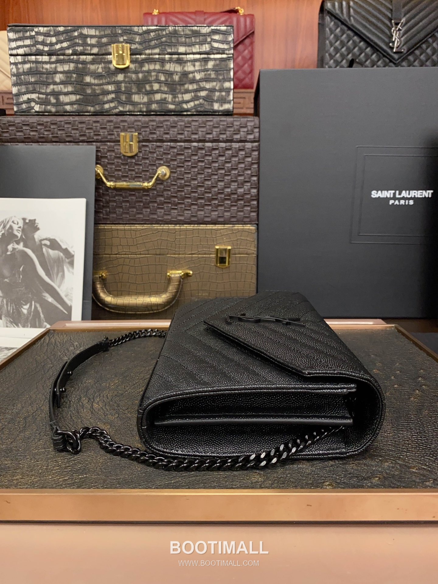 Saint Laurent Chain Wallet 377828 Calfskin Leather Quilted Wallet 생로랑 체인 월렛 카프스킨 가죽 퀼팅 지갑 22.5cm 2