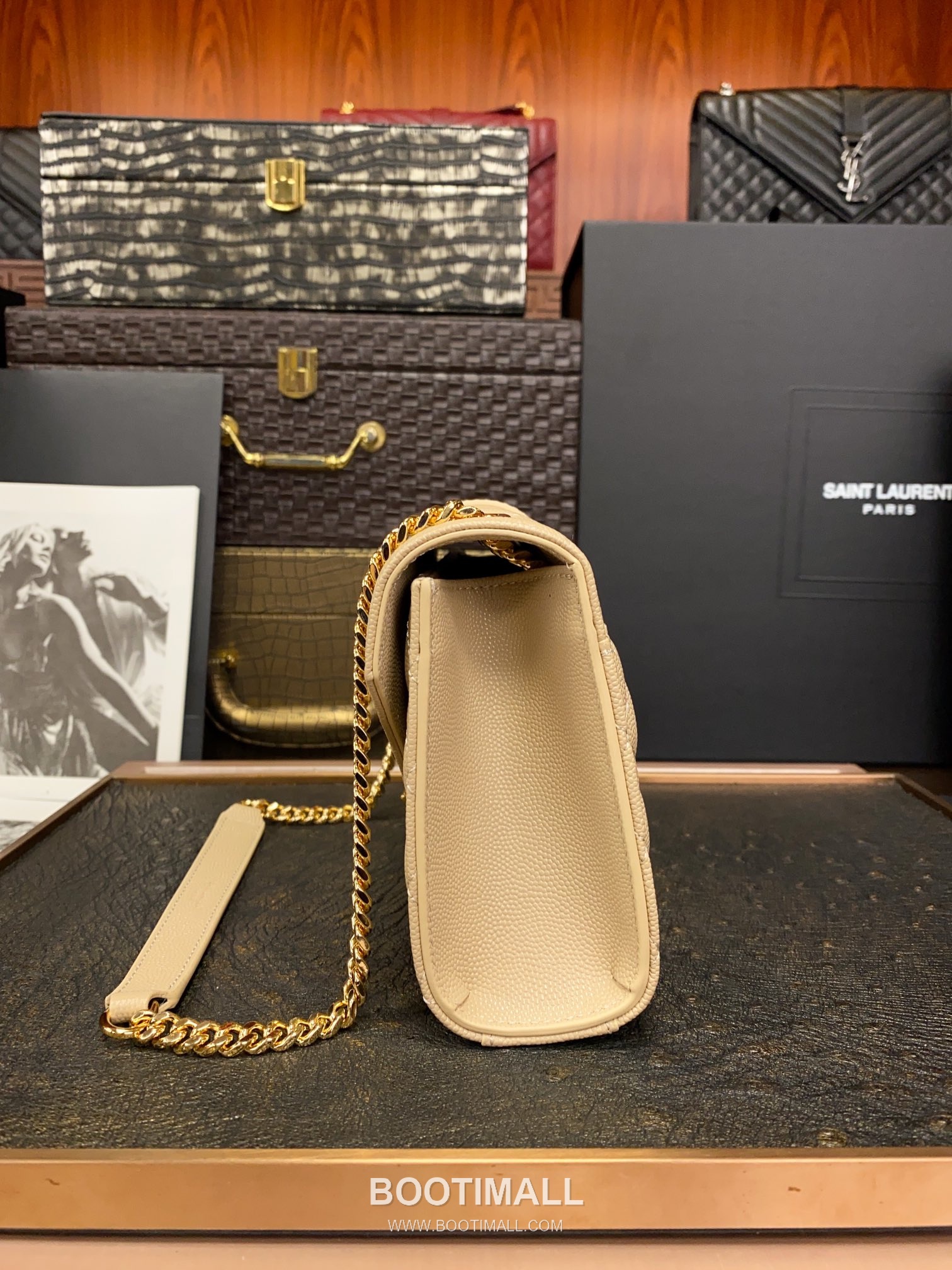 Saint Laurent Envelope Small 526286 Grained Calfskin Quilted Chain Bag 생로랑 엔벨로프 스몰 그레인 카프스킨 퀼팅 체인백 21cm 2