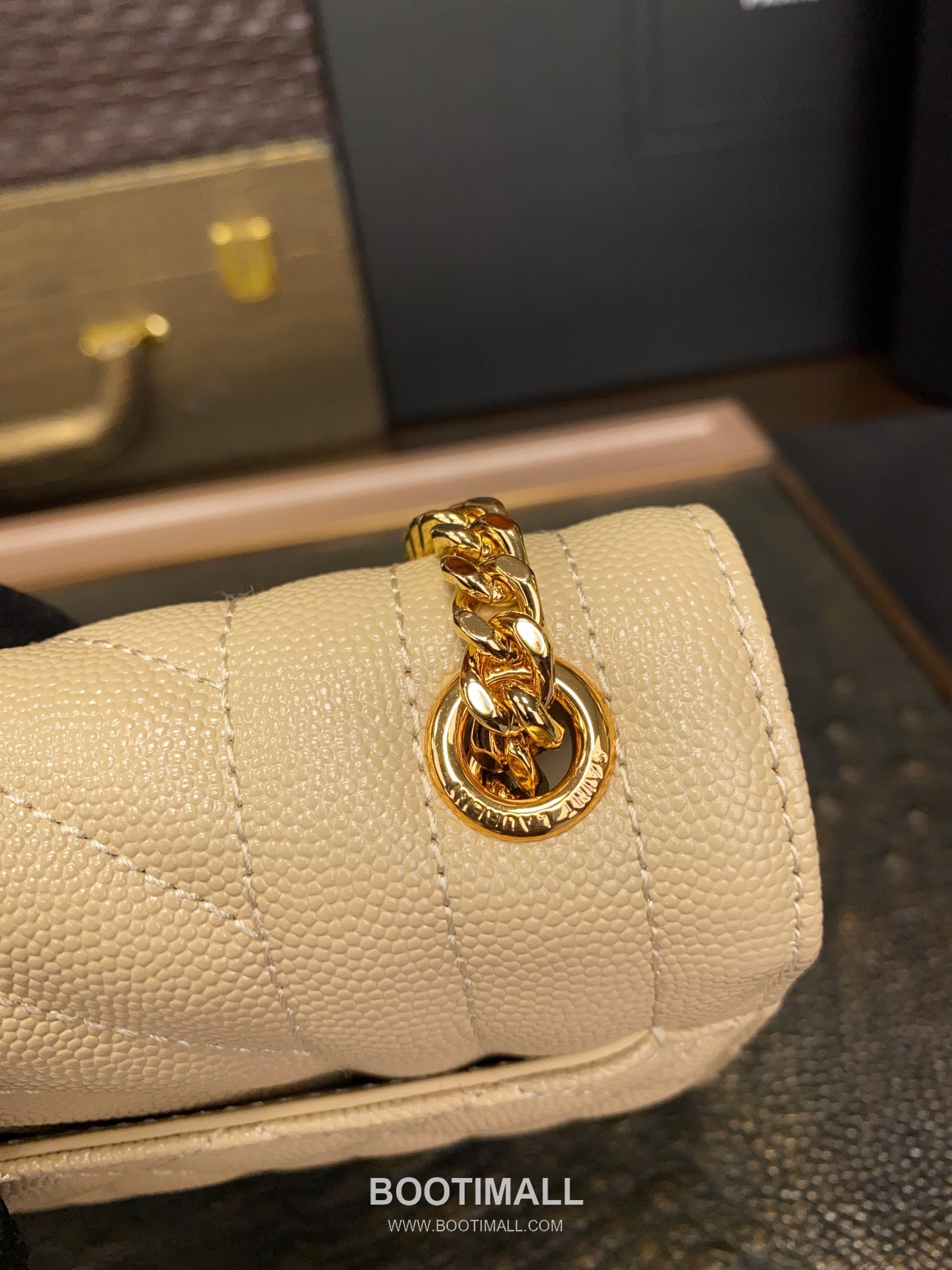 Saint Laurent Envelope Small 526286 Grained Calfskin Quilted Chain Bag 생로랑 엔벨로프 스몰 그레인 카프스킨 퀼팅 체인백 21cm 6