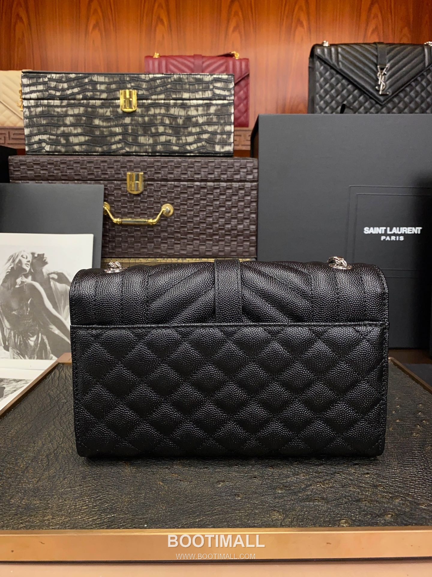 Saint Laurent Envelope Small 526286 Grained Calfskin Quilted Chain Bag 생로랑 엔벨로프 스몰 그레인 카프스킨 퀼팅 체인백 21cm 3