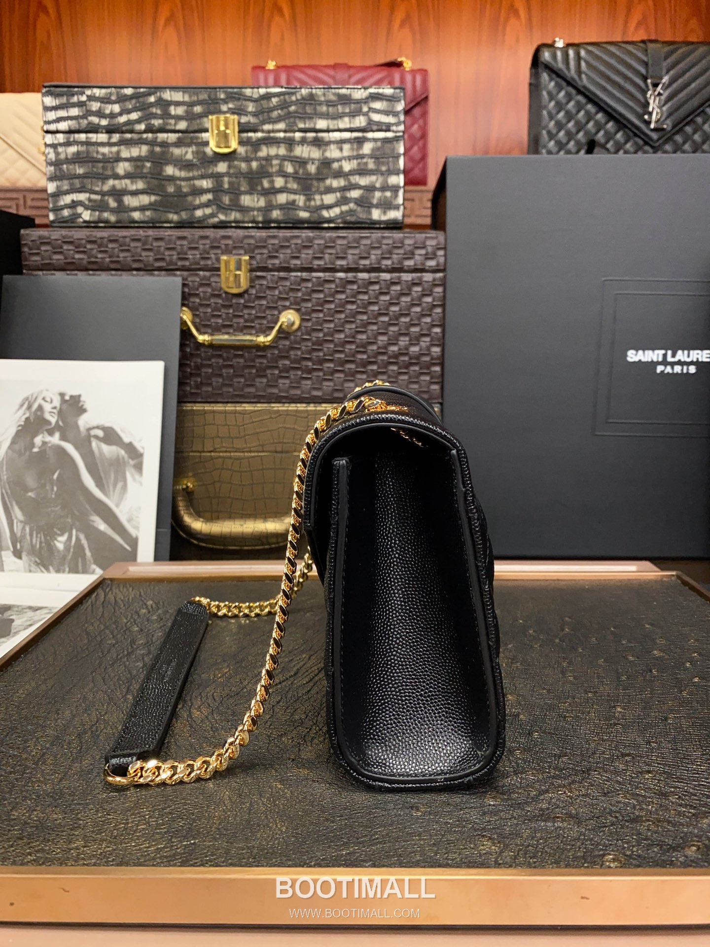 Saint Laurent Envelope Small 526286 Grained Calfskin Quilted Chain Bag 생로랑 엔벨로프 스몰 그레인 카프스킨 퀼팅 체인백 21cm 3
