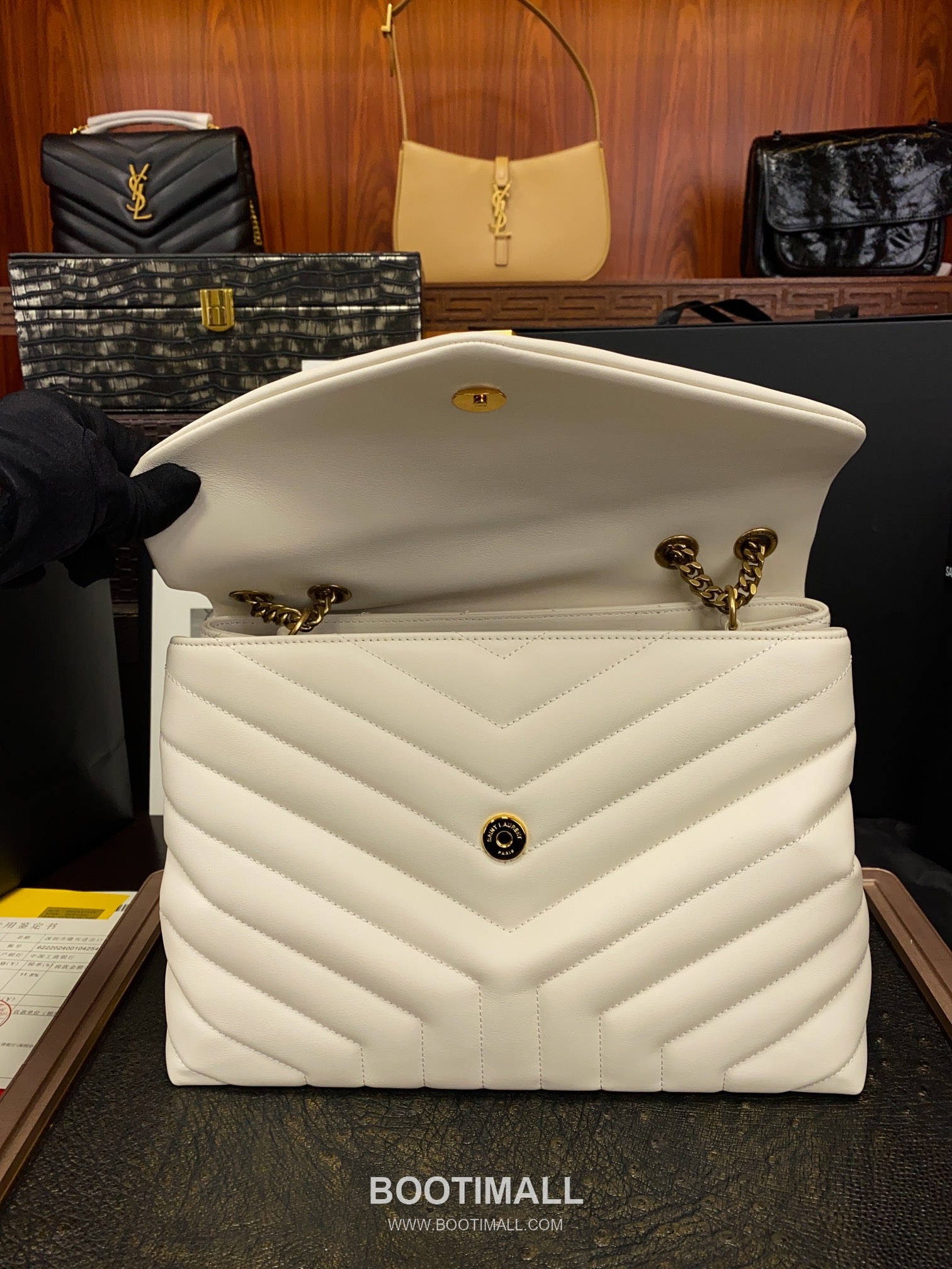 Saint Laurent Envelope Medium 392288 Smooth Calfskin Quilted Chain Bag 생로랑 엔벨로프 미디움 스무스 카프스킨 퀼팅 체인백 32cm 15