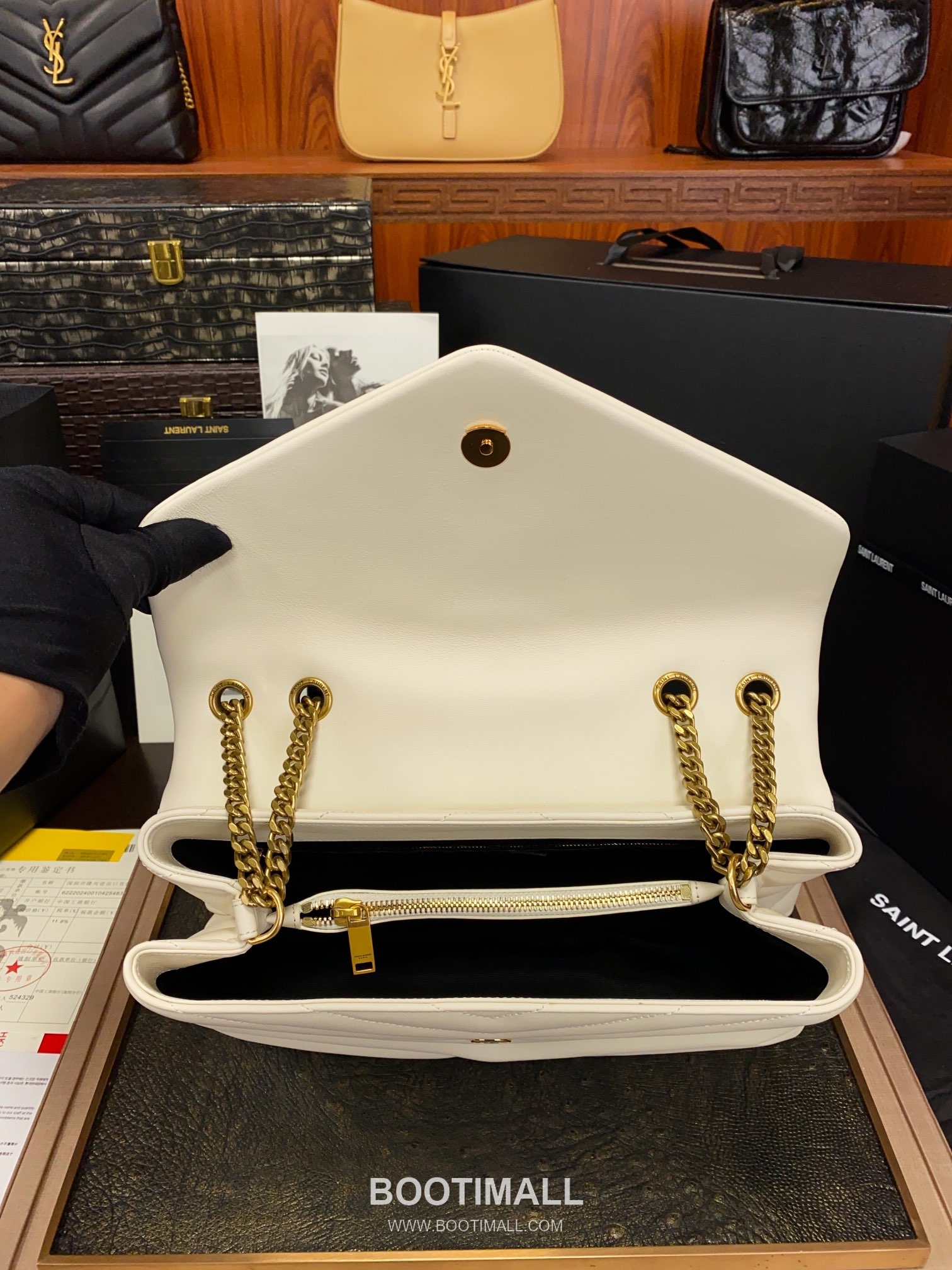 Saint Laurent Envelope Medium 392288 Smooth Calfskin Quilted Chain Bag 생로랑 엔벨로프 미디움 스무스 카프스킨 퀼팅 체인백 32cm 16