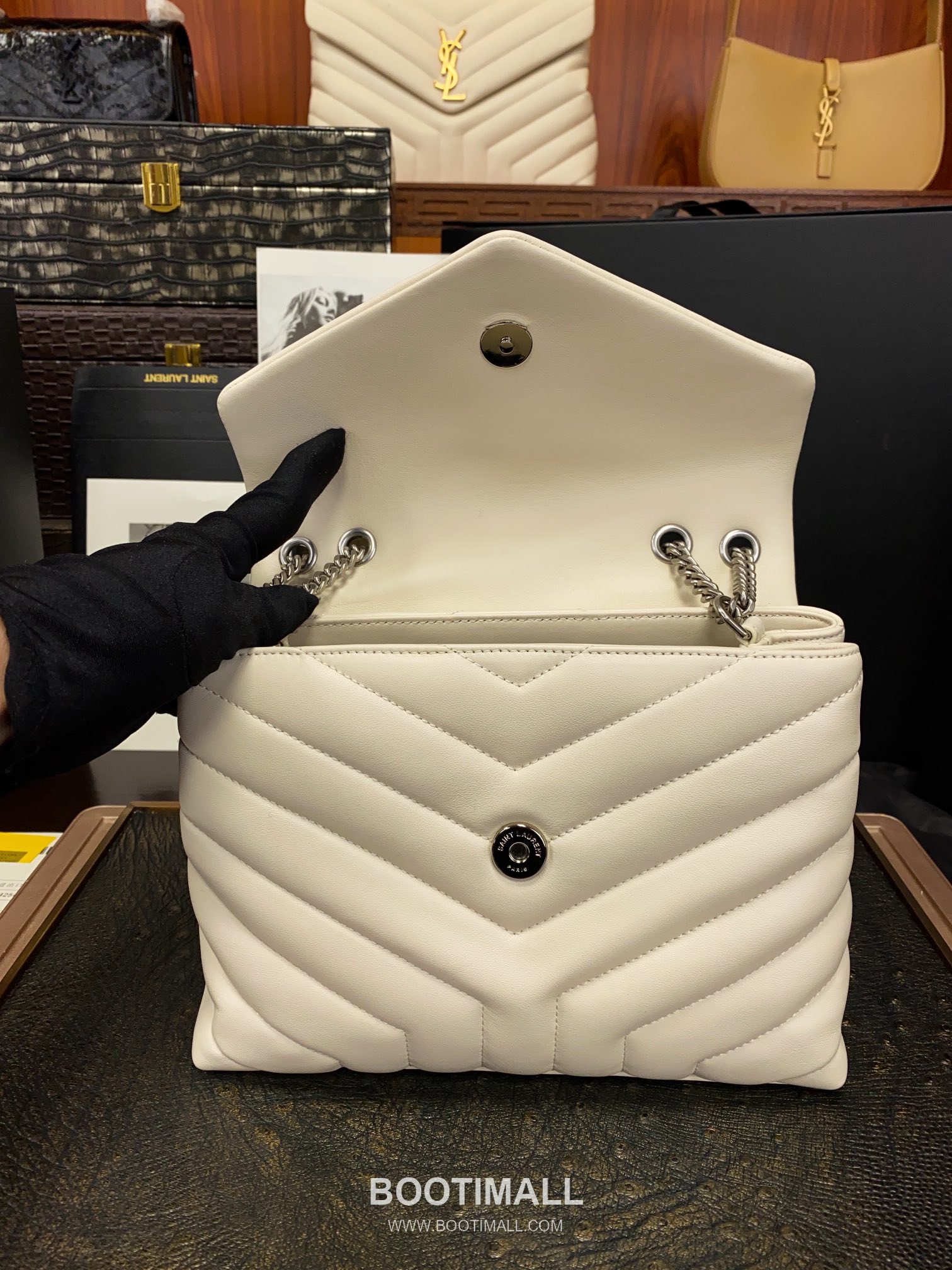 Saint Laurent Envelope Medium 494699 Smooth Calfskin Quilted Chain Bag 생로랑 엔벨로프 미디움 스무스 카프스킨 퀼팅 체인백 23cm 7