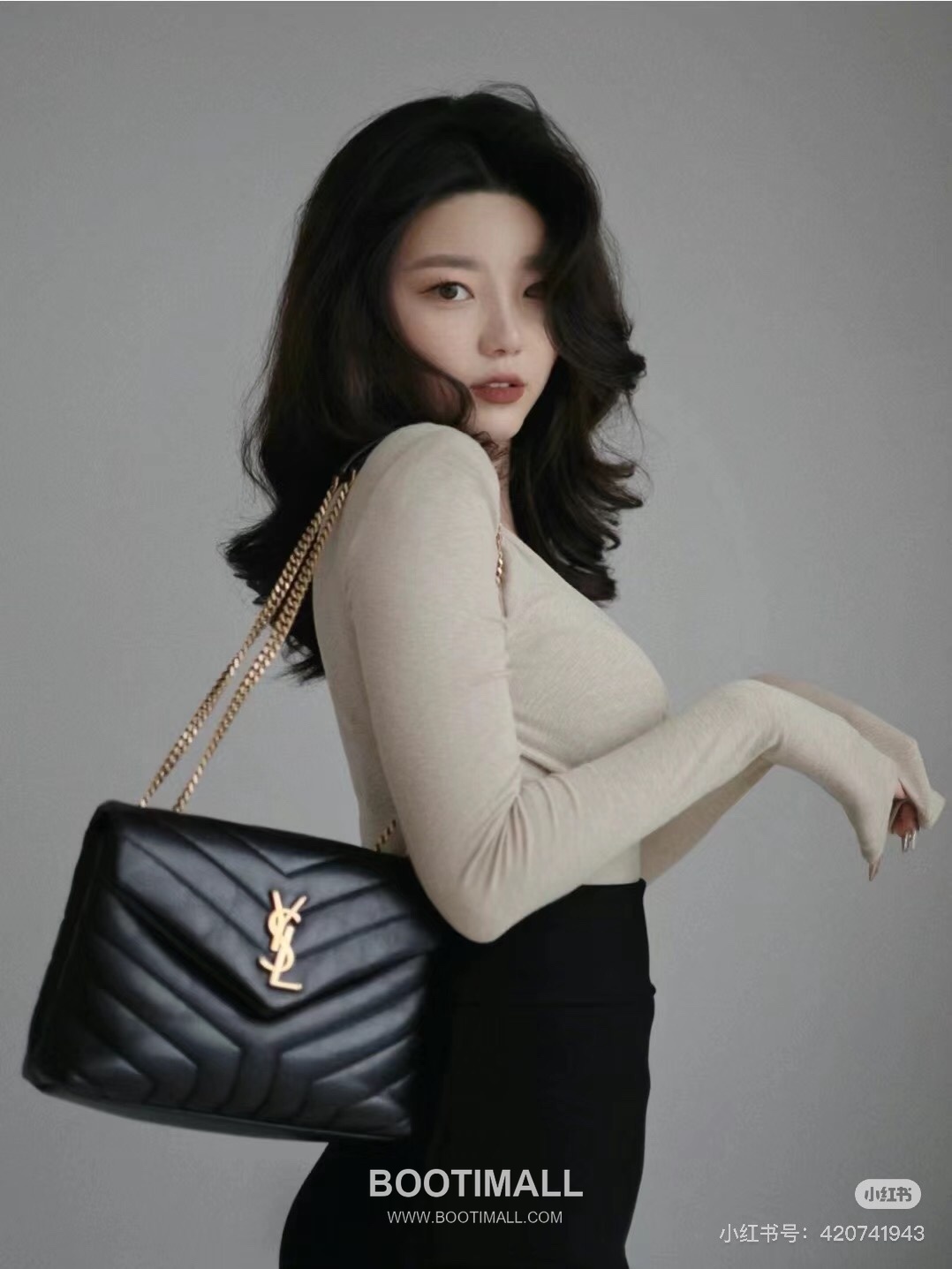 Saint Laurent Envelope Medium 494699 Smooth Calfskin Quilted Chain Bag 생로랑 엔벨로프 미디움 스무스 카프스킨 퀼팅 체인백 23cm 10