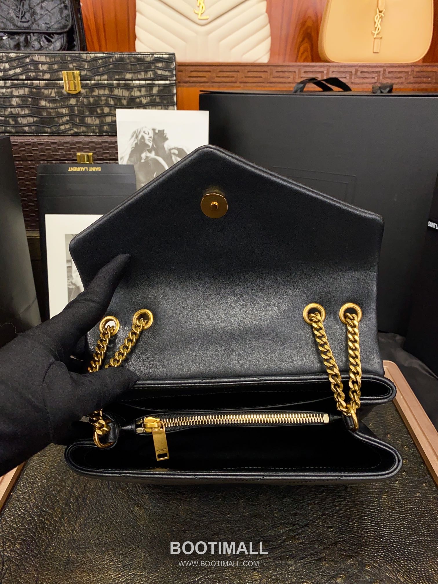Saint Laurent Envelope Medium 494699 Smooth Calfskin Quilted Chain Bag 생로랑 엔벨로프 미디움 스무스 카프스킨 퀼팅 체인백 23cm 8